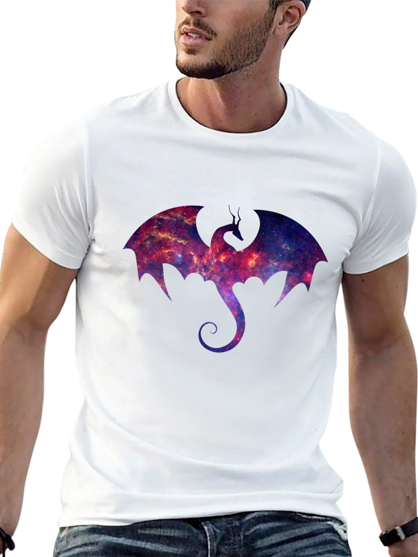 Galaxy Dragon Graphic T-Shirt