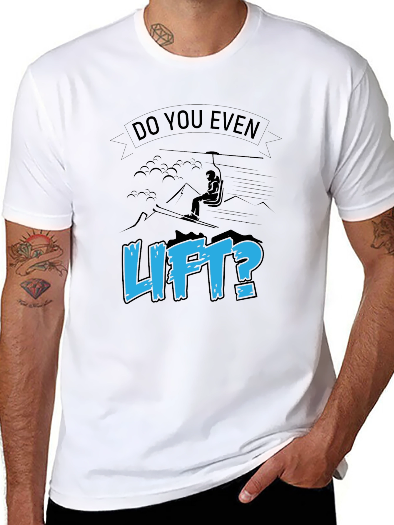 Do You Even Lift? Ski T-Shirt - Black