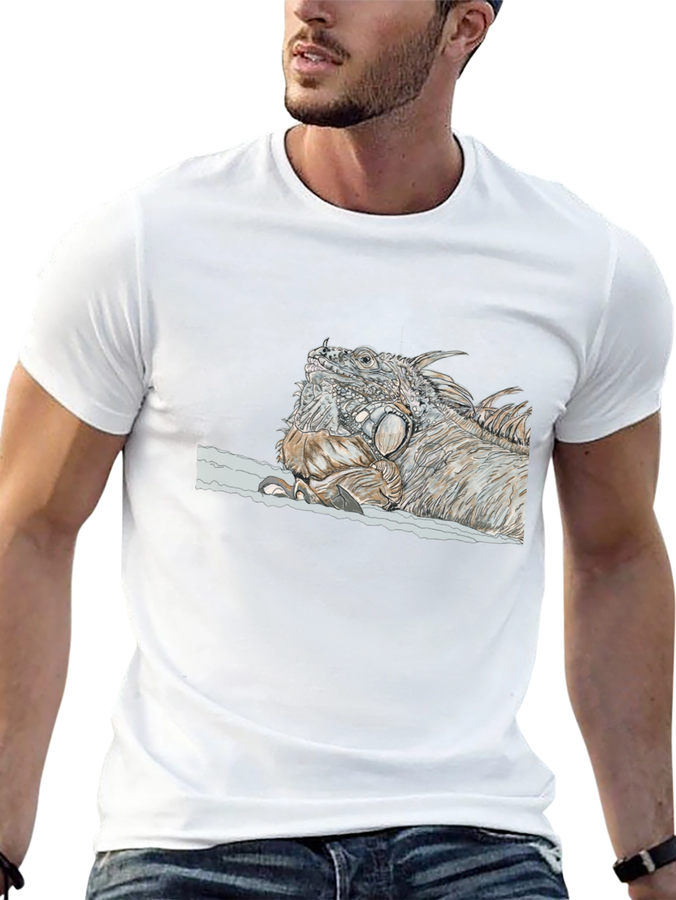 Iguana Graphic Tee - Cool Reptile Design