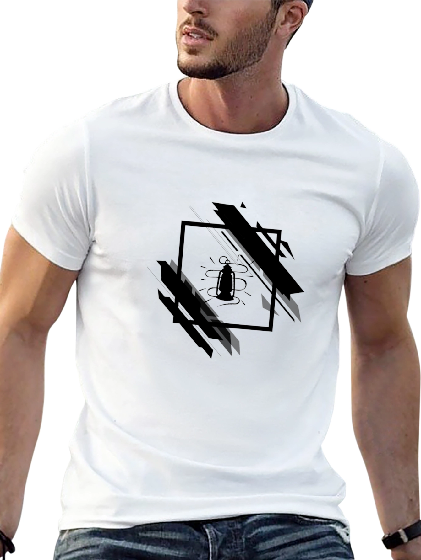 Mens Black Graphic T-Shirt