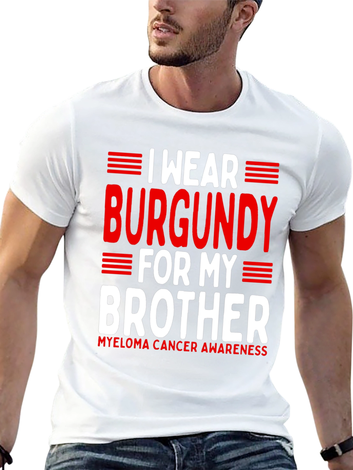 Burgundy Brother Awareness T-Shirt