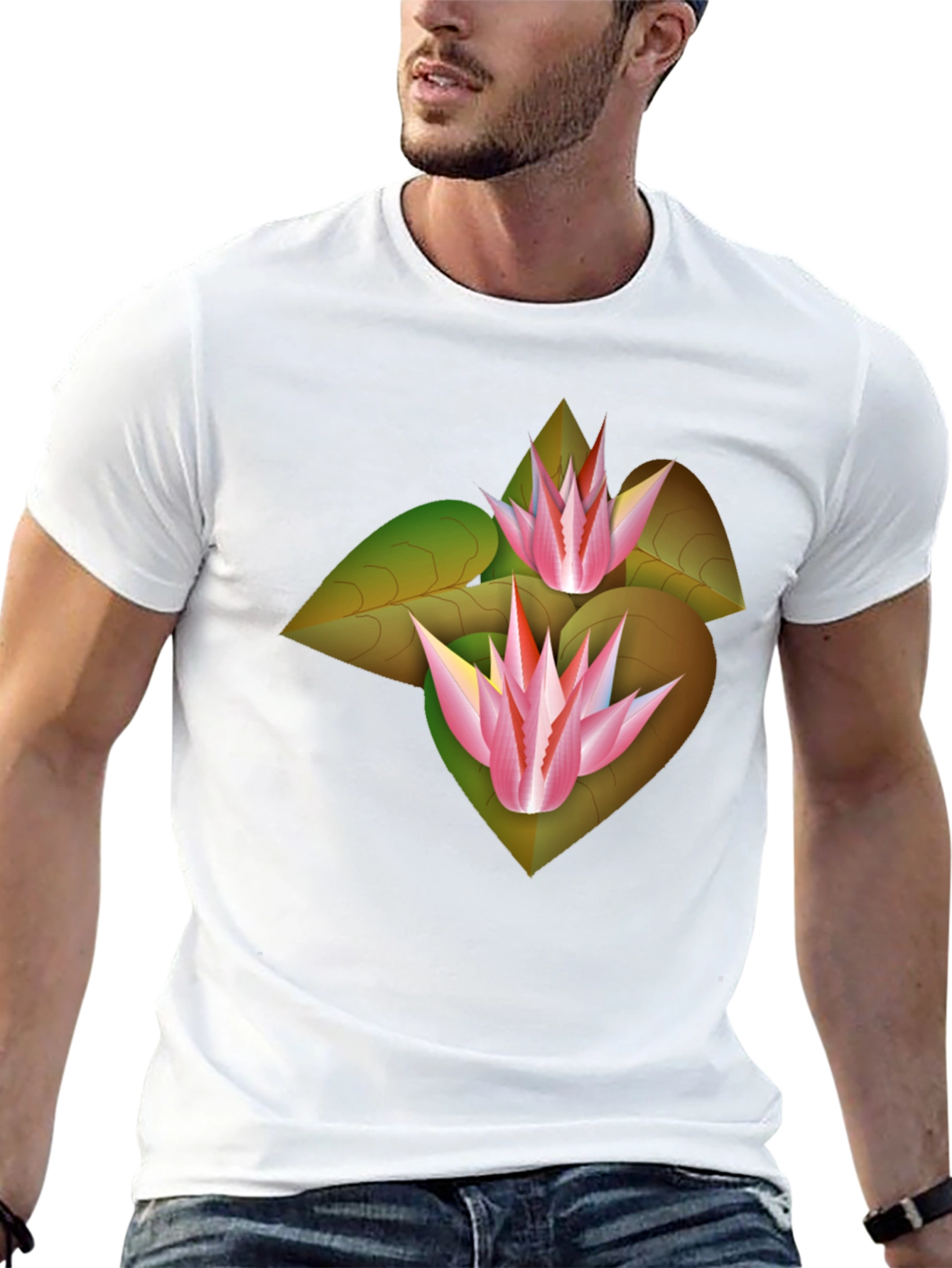 Botanical Bloom Tee - Unique Floral Design
