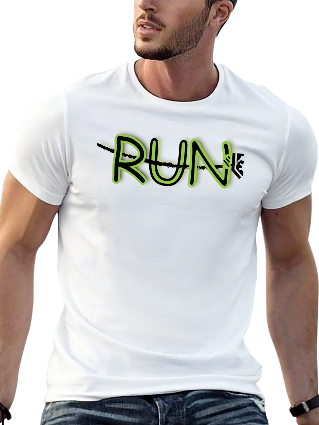Black RUN T-Shirt - Athletic Style