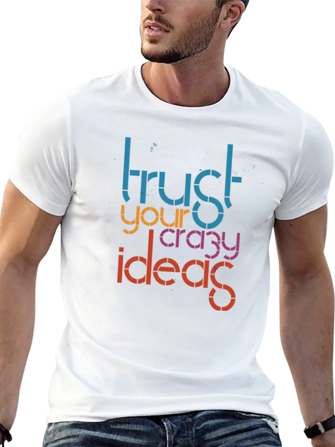 Trust Your Crazy Ideas Black Graphic Tee