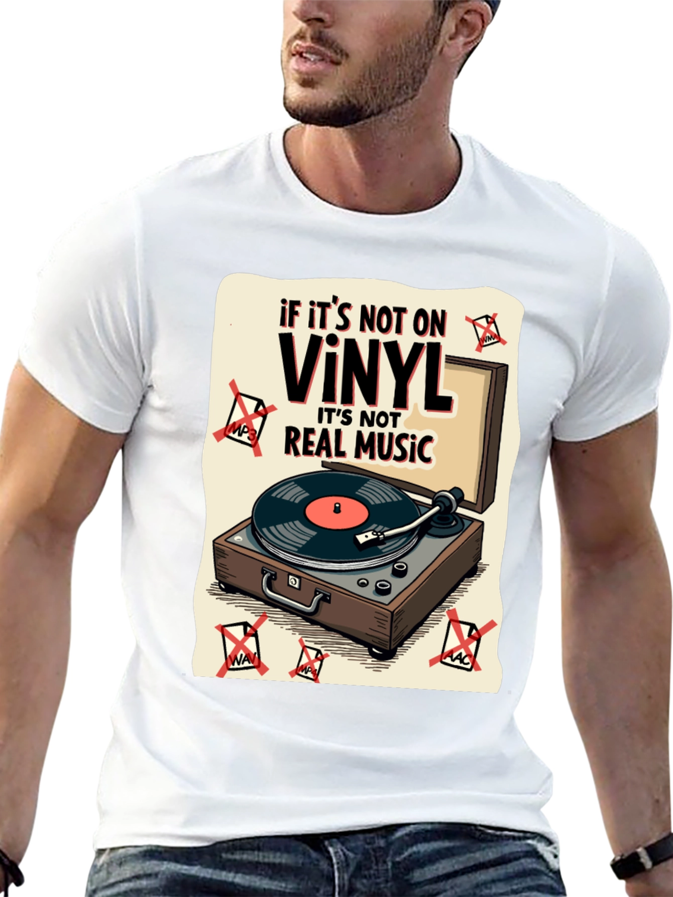 Vinyl Music T-Shirt - If Its Not On Vinyl...