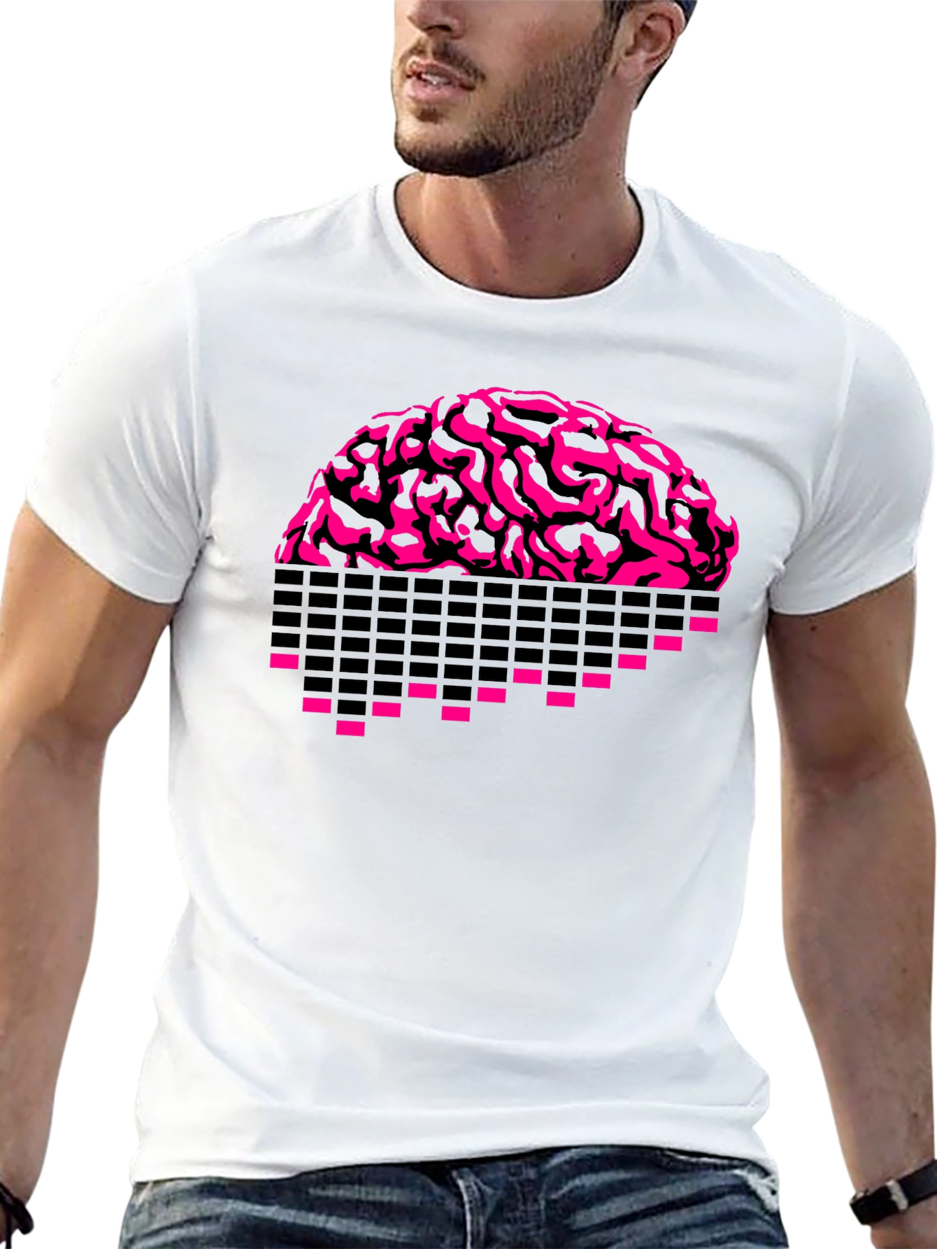 Pixel Brain Black T-Shirt
