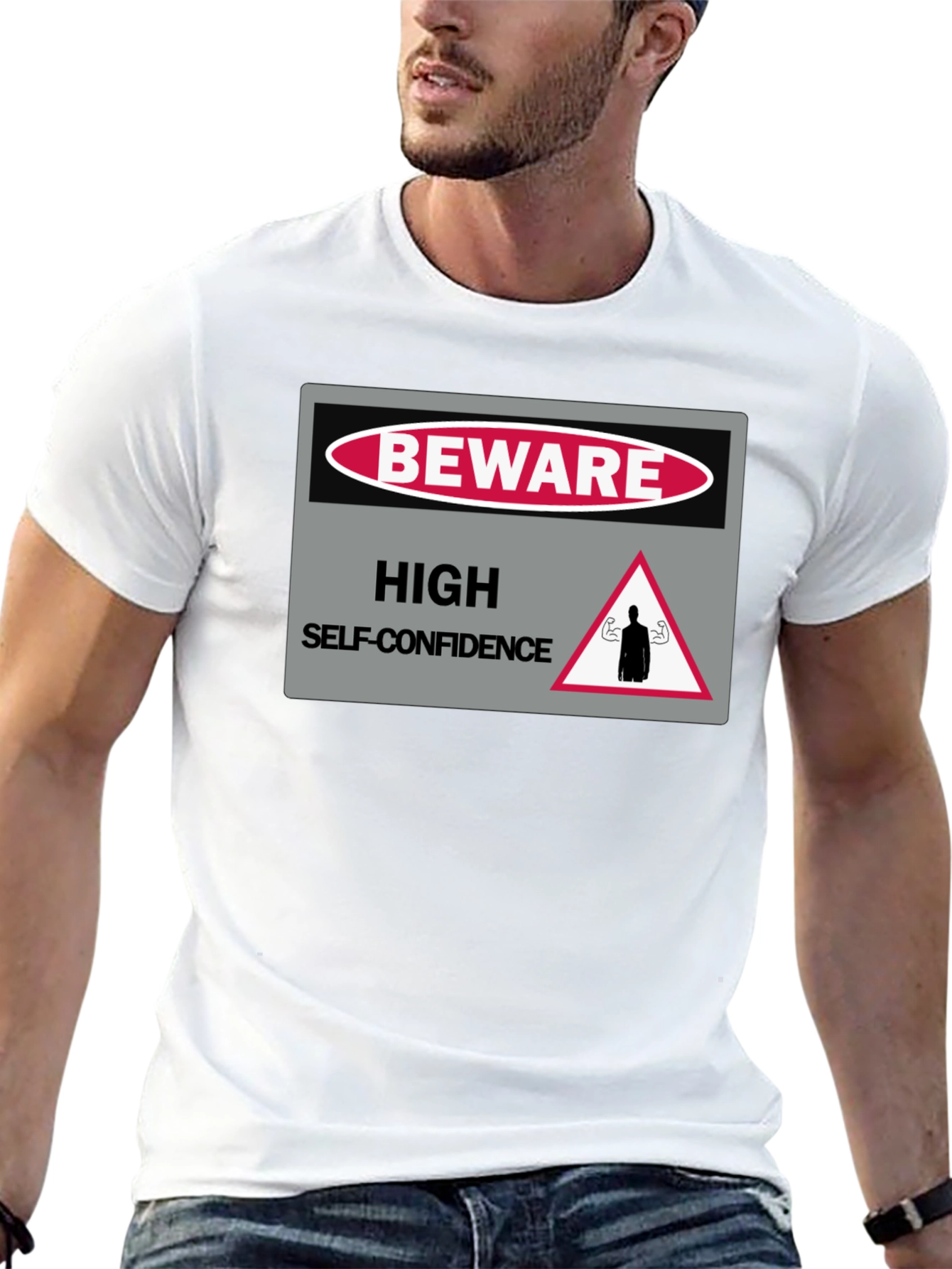 Beware High Self-Confidence Graphic T-Shirt