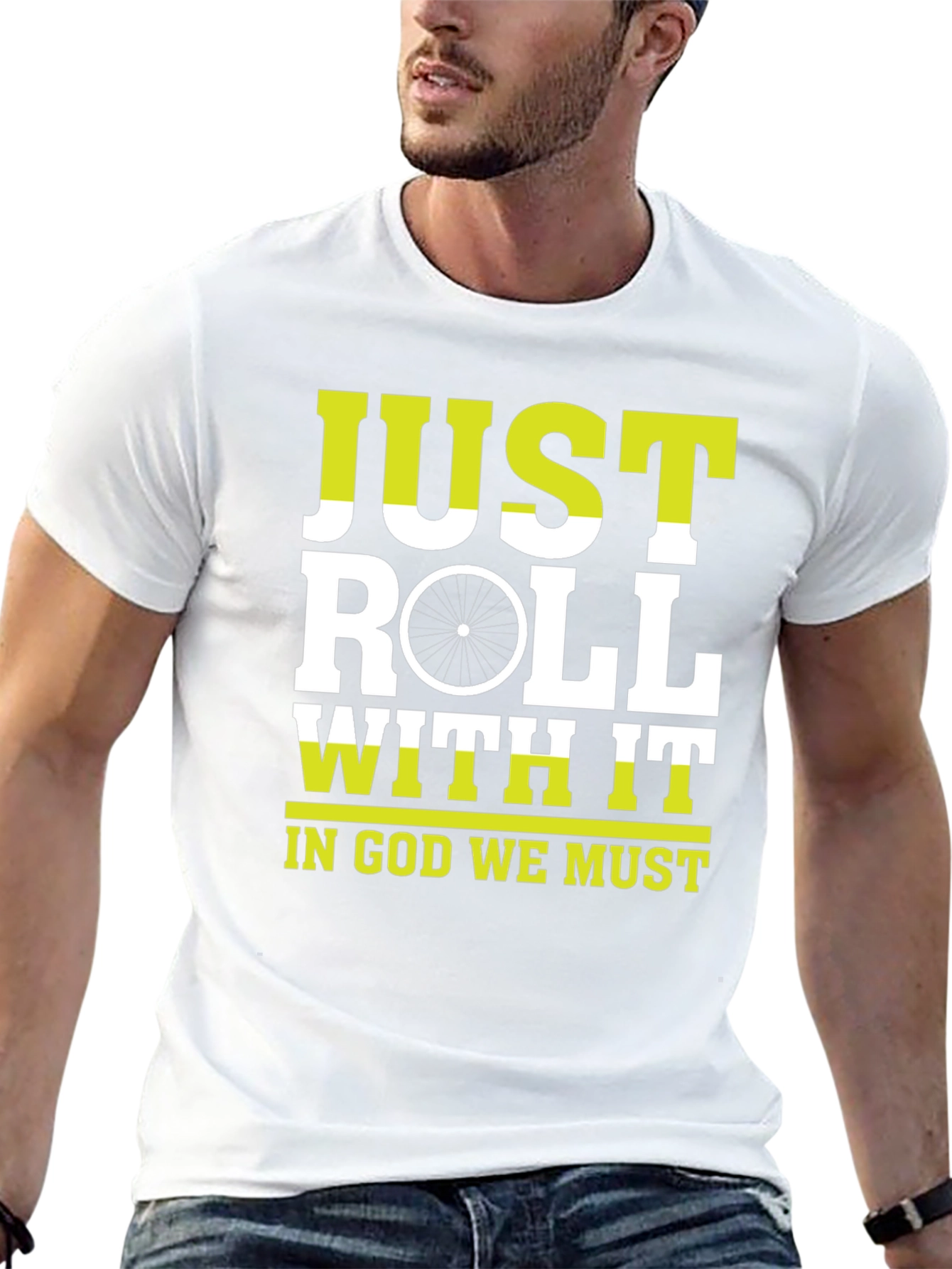 Just Roll With It T-Shirt | Cycling Inspiration Tee