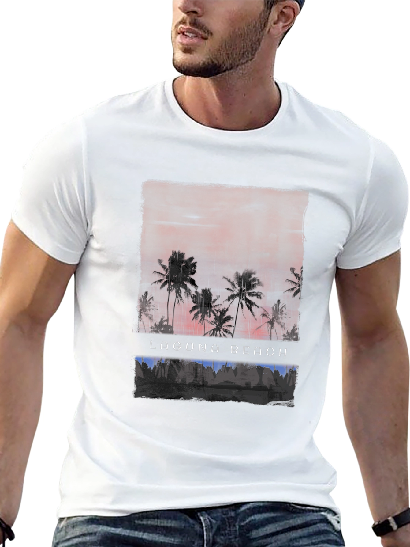 Laguna Beach Palm Tree Graphic Tee