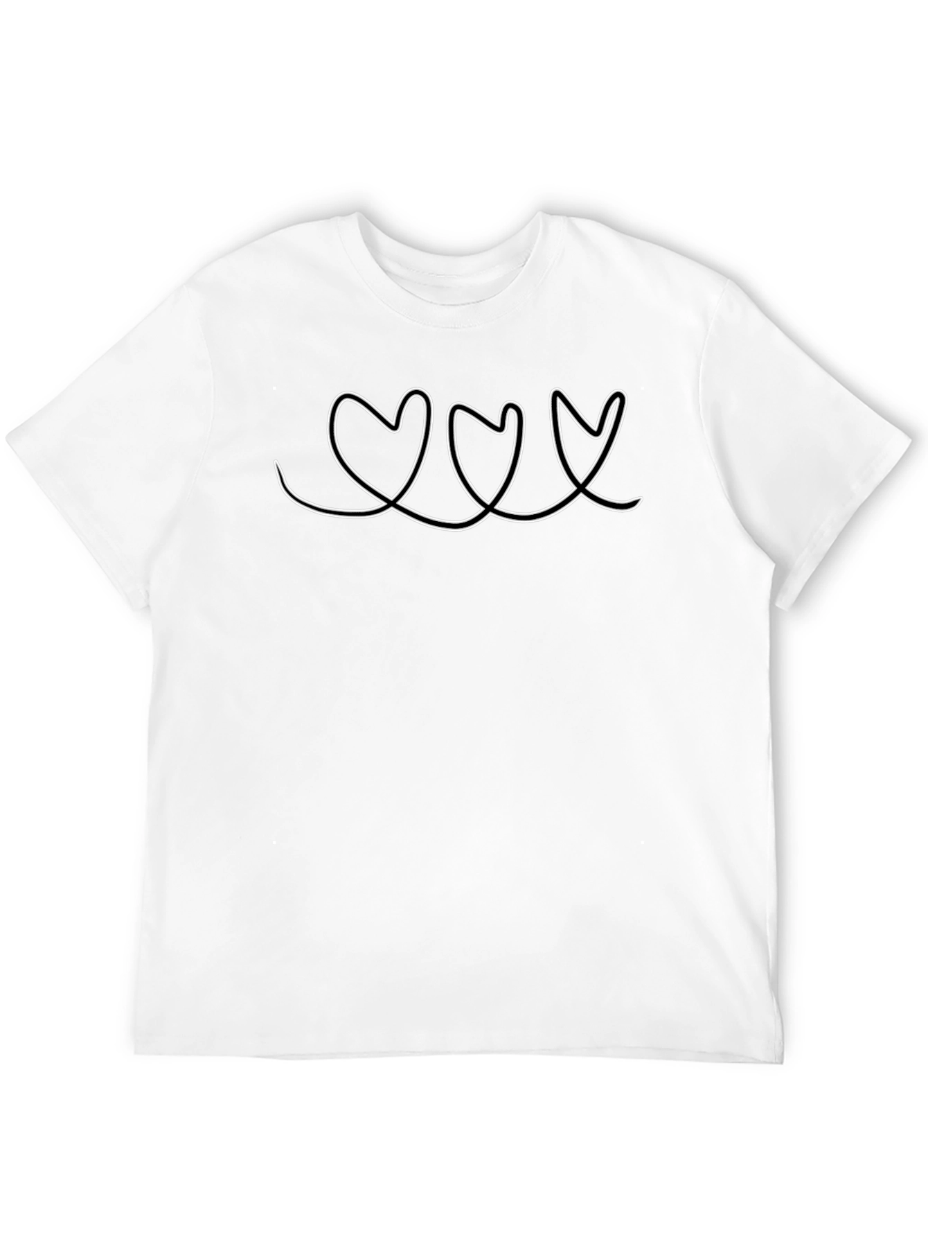 Heart Line Art T-Shirt - Minimalist Design