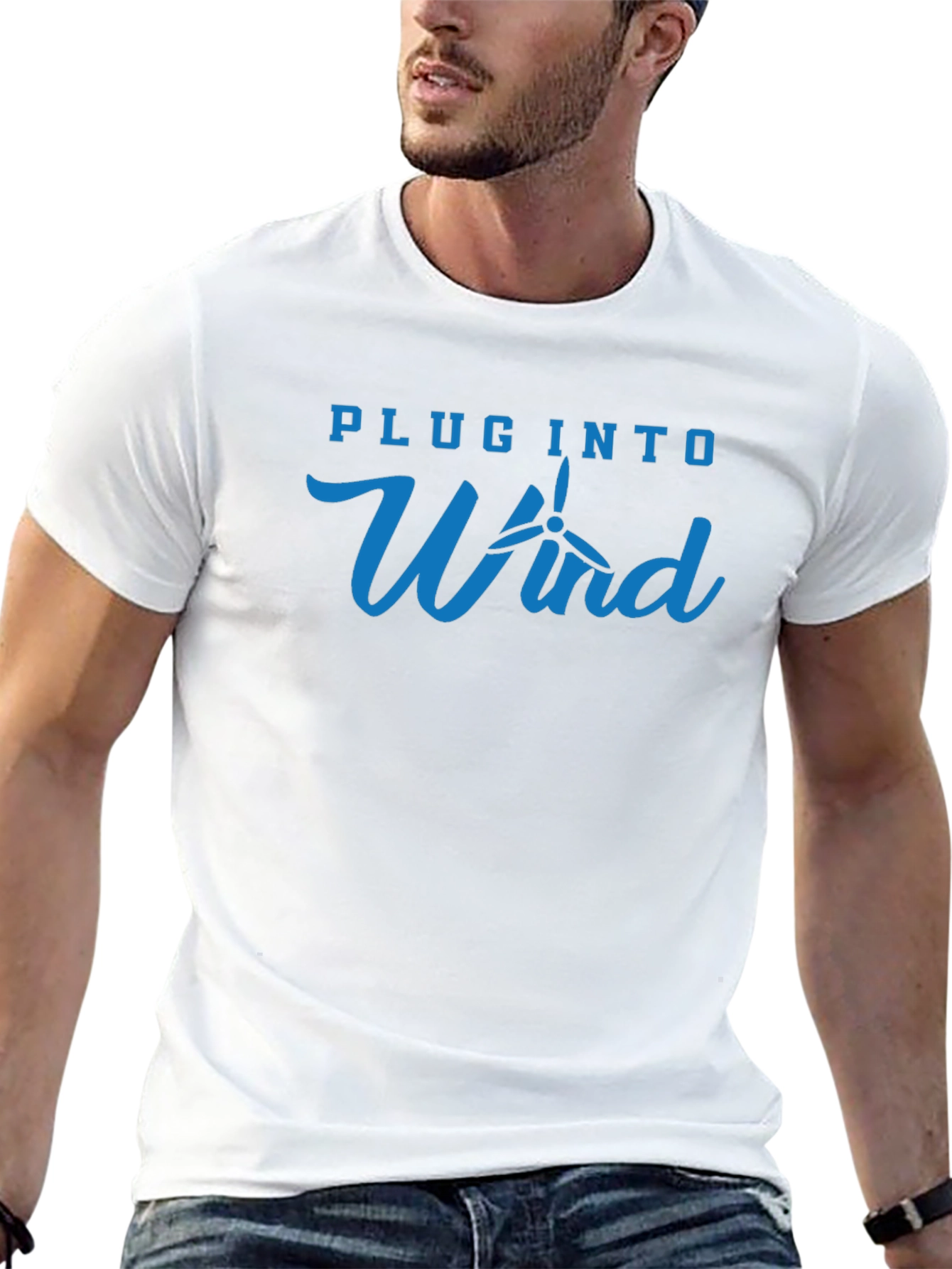 Plug Into Wind Graphic T-Shirt Black