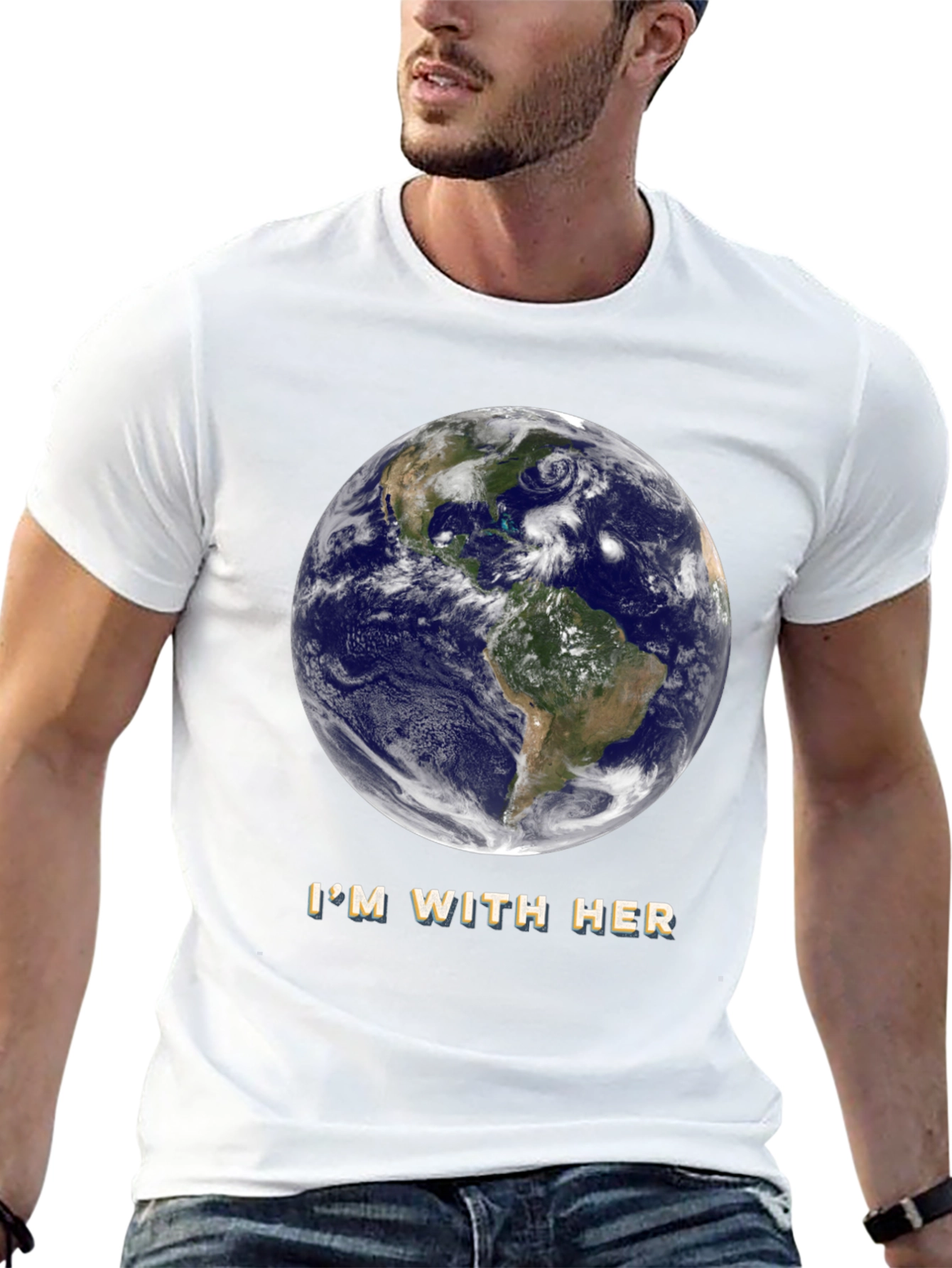 Earth Day Im With Her Graphic Tee