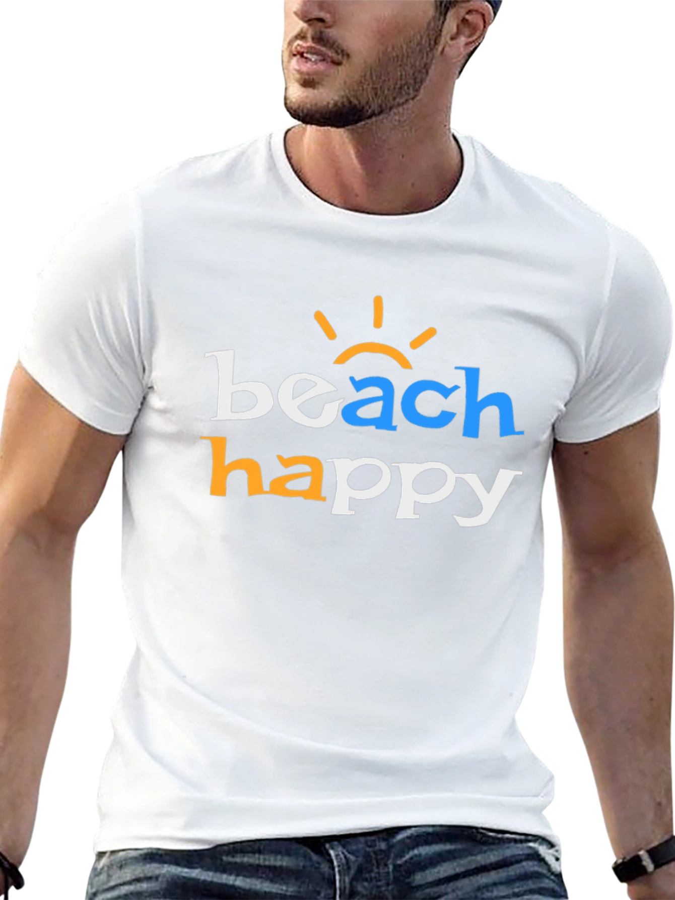 Beach Happy Graphic Tee - Black