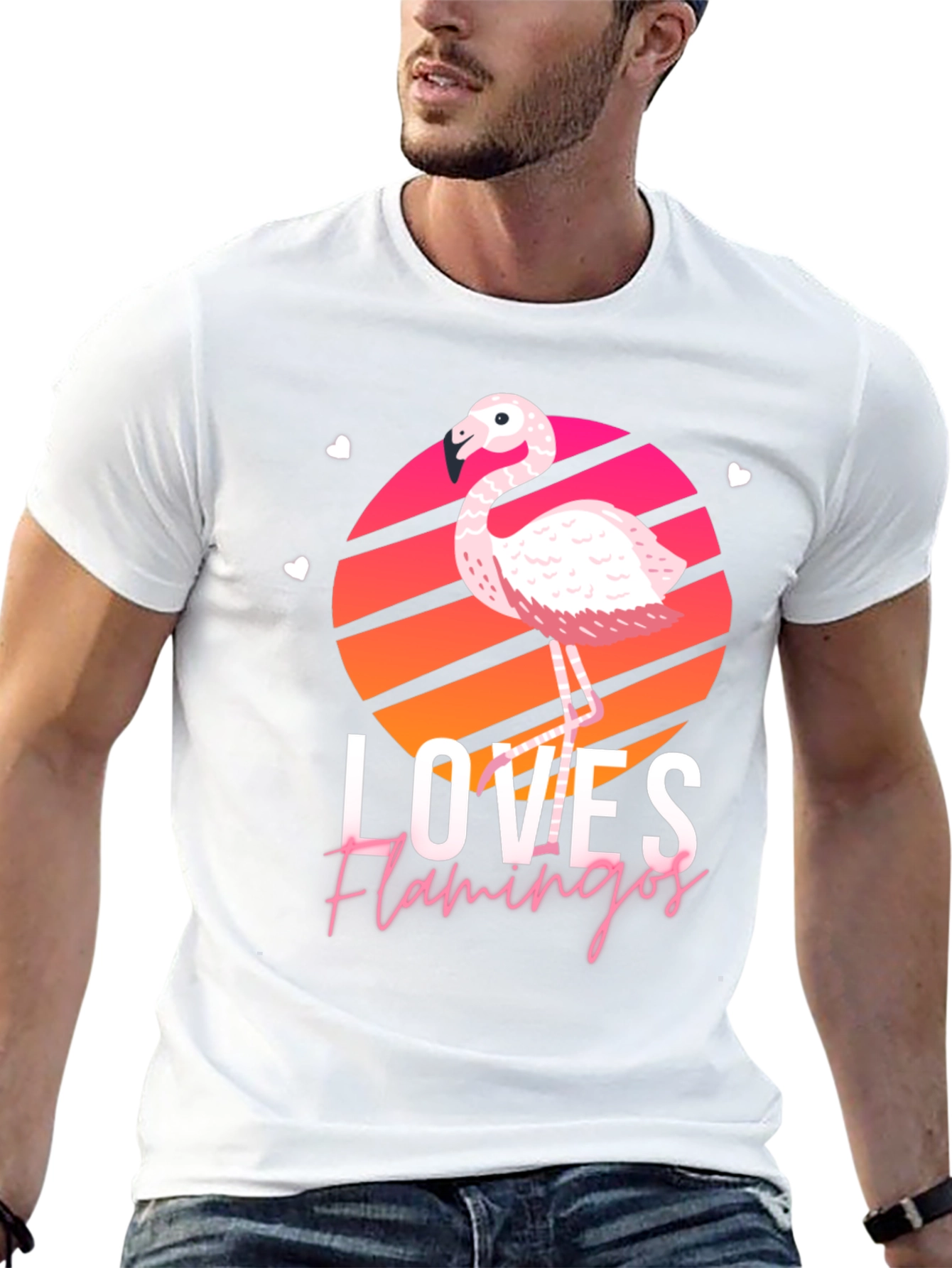 Loves Flamingos Graphic Tee