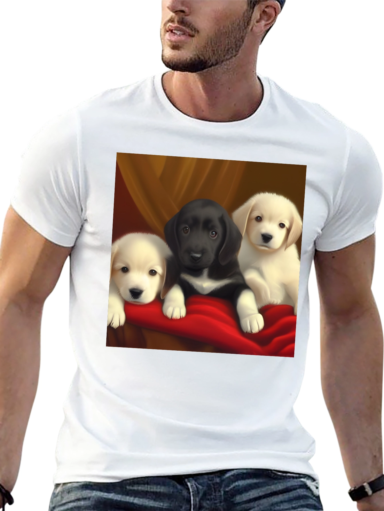 Puppy Trio Graphic Tee - Cute Dog Lover T-Shirt