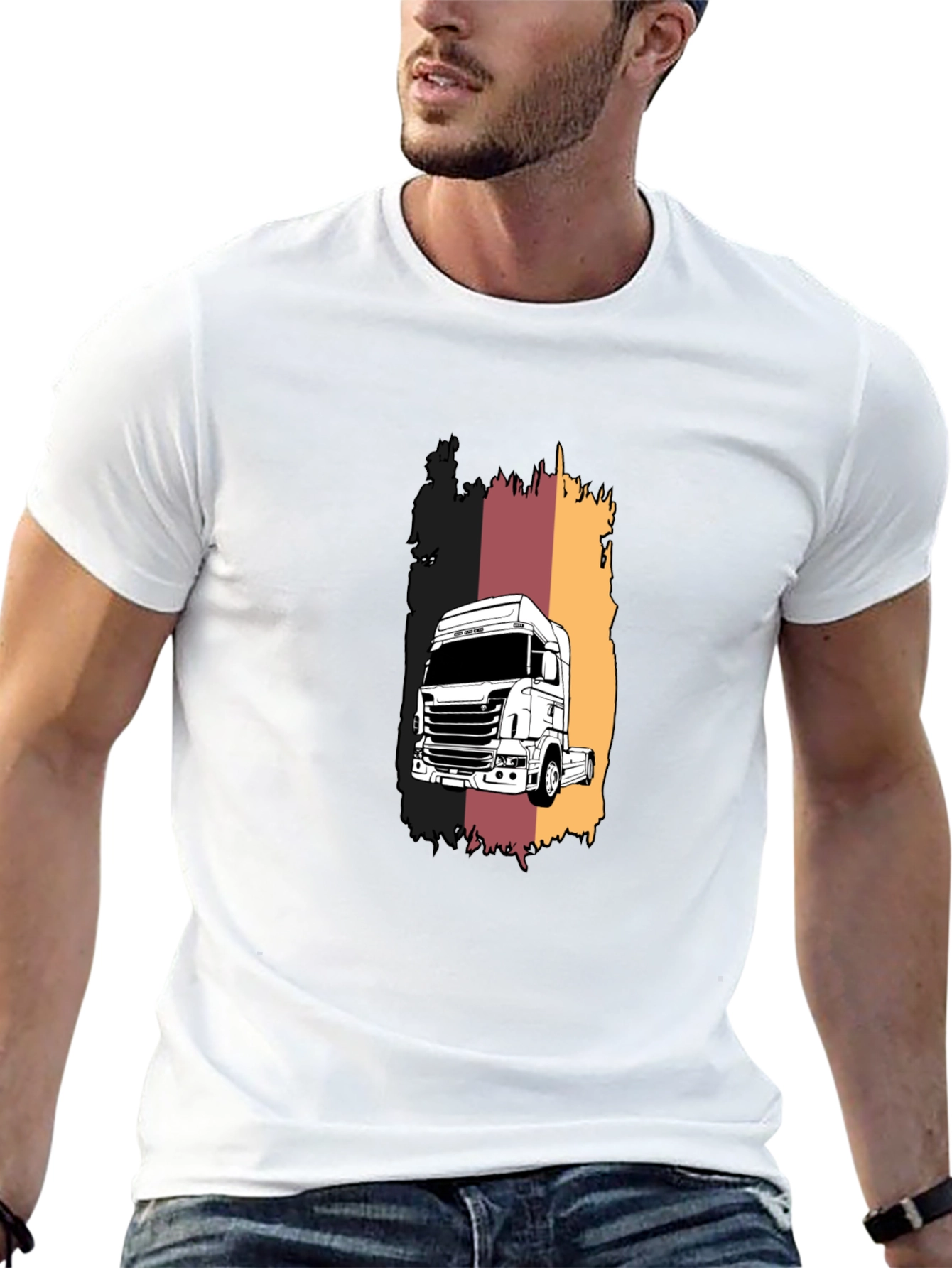 Truck Graphic Tee - Black Short Sleeve