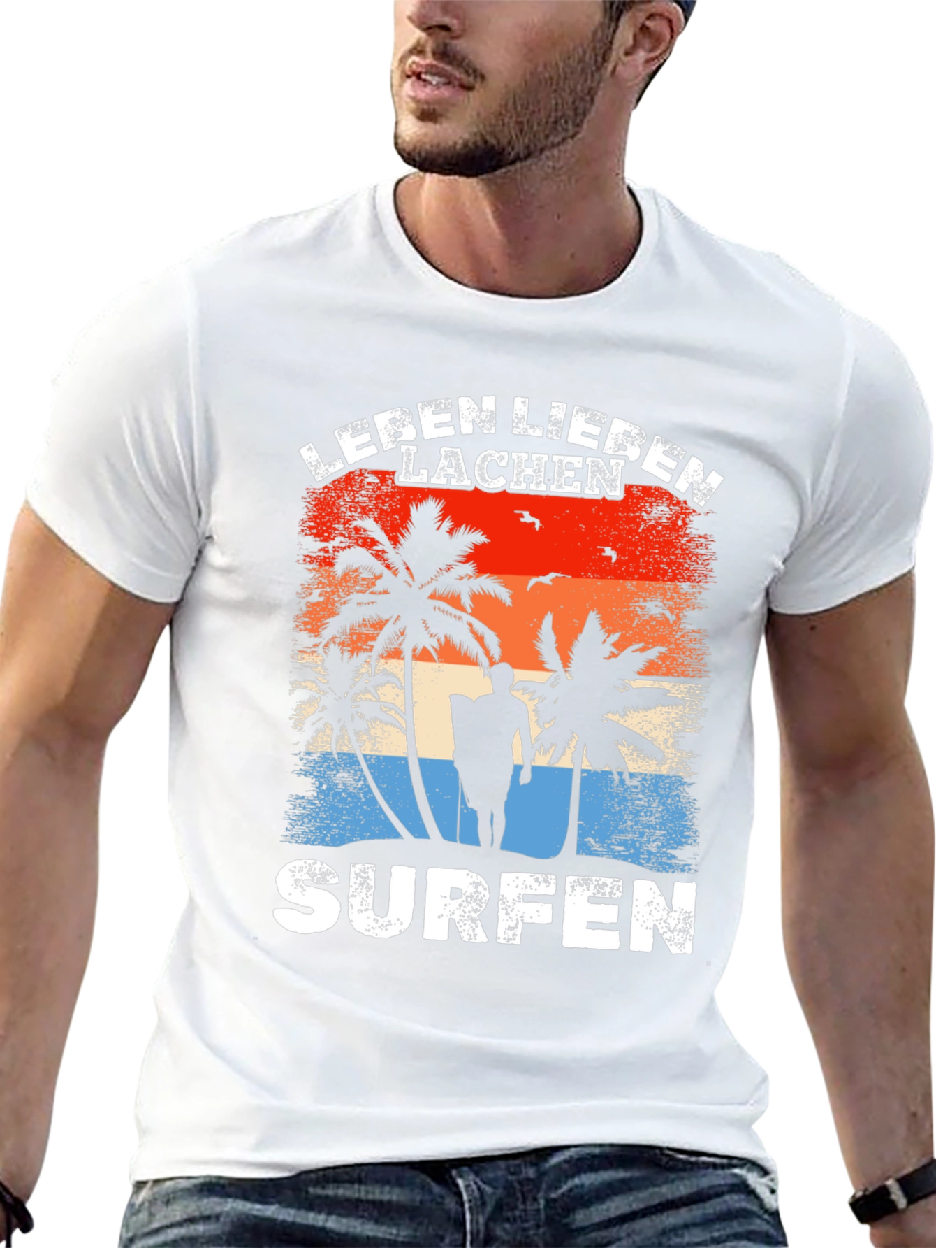Leben Lieben Lachen Surfen T-Shirt