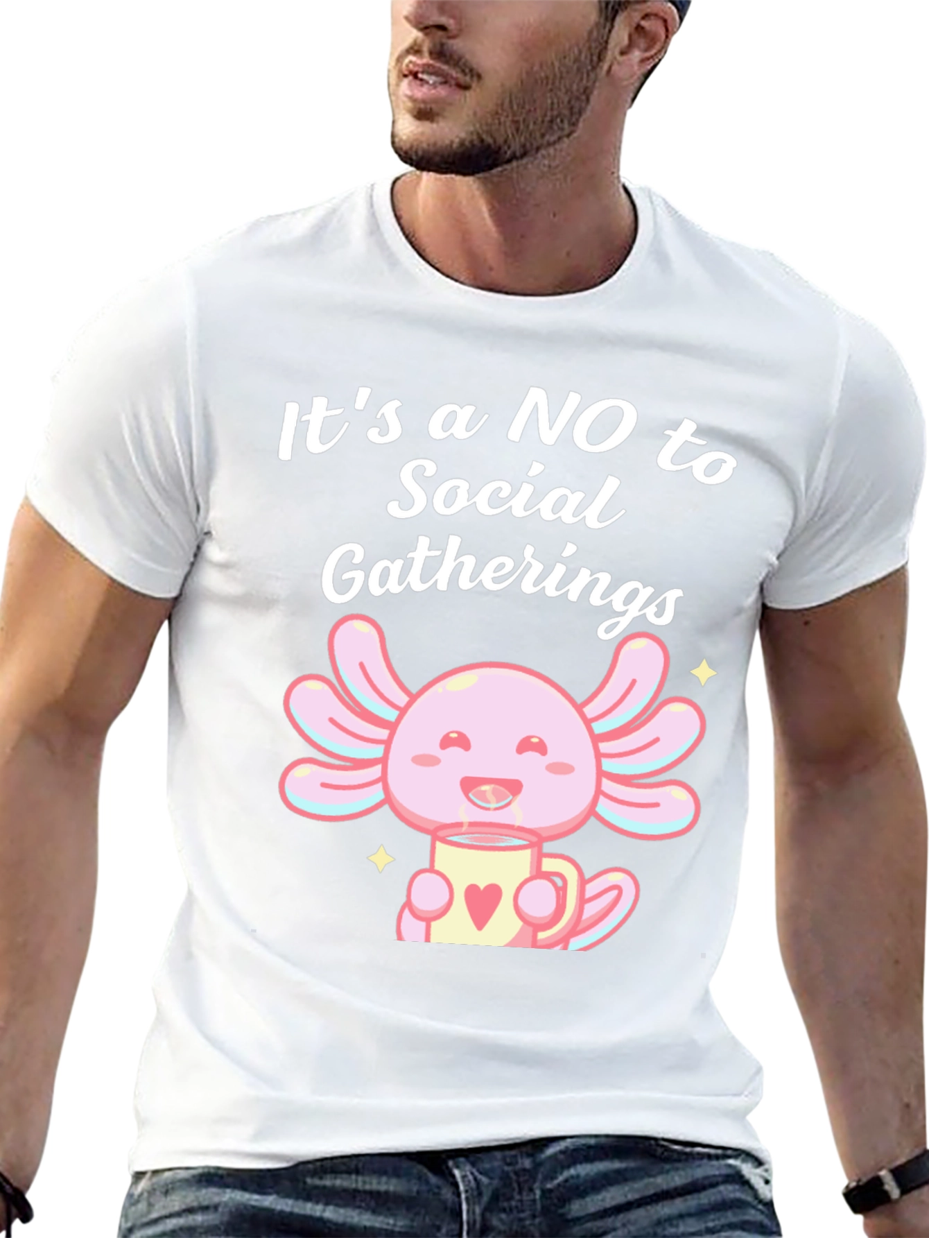 No Social Gatherings Axolotl T-Shirt
