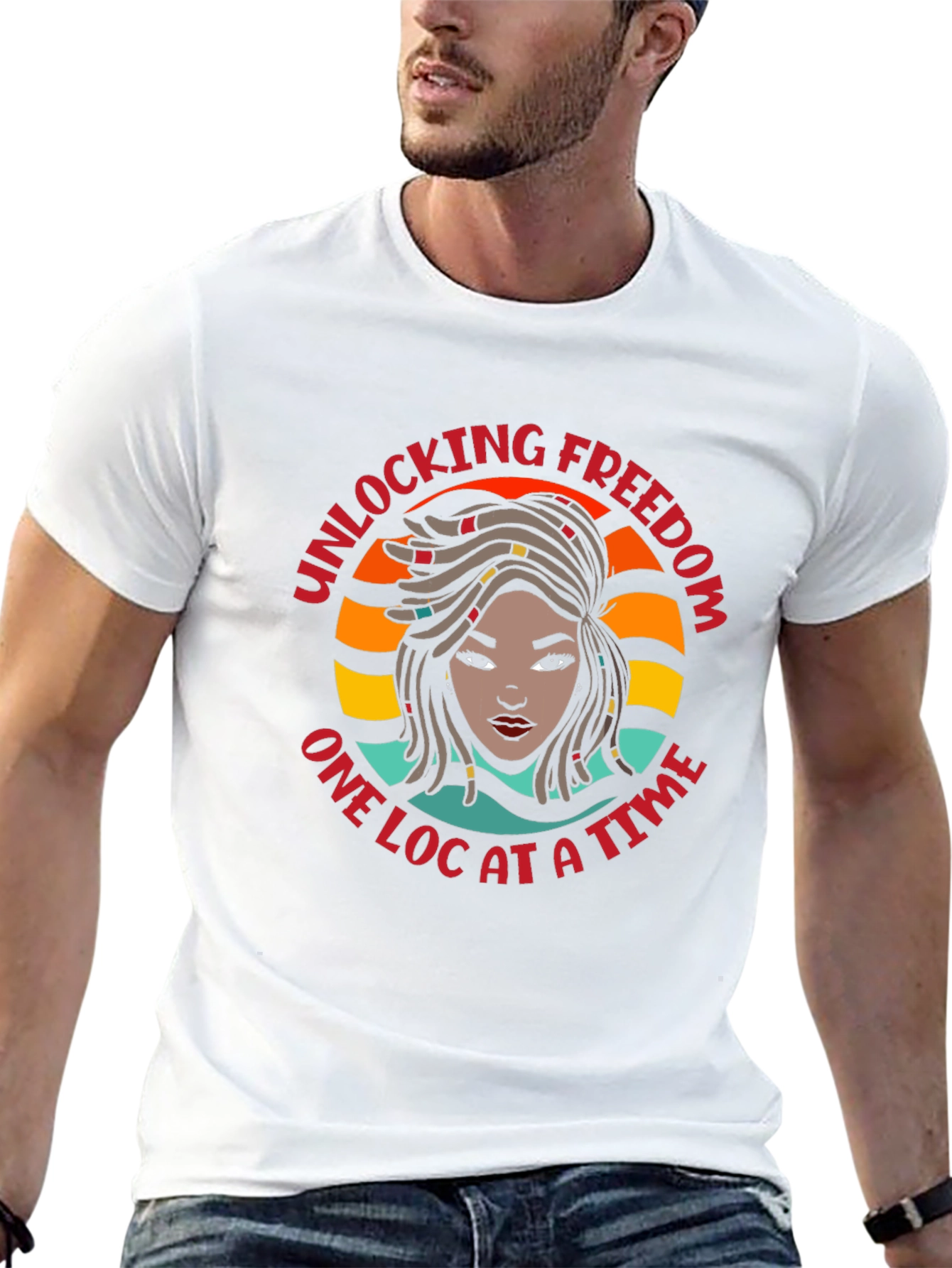 Unlocking Freedom One Loc at a Time Black T-Shirt