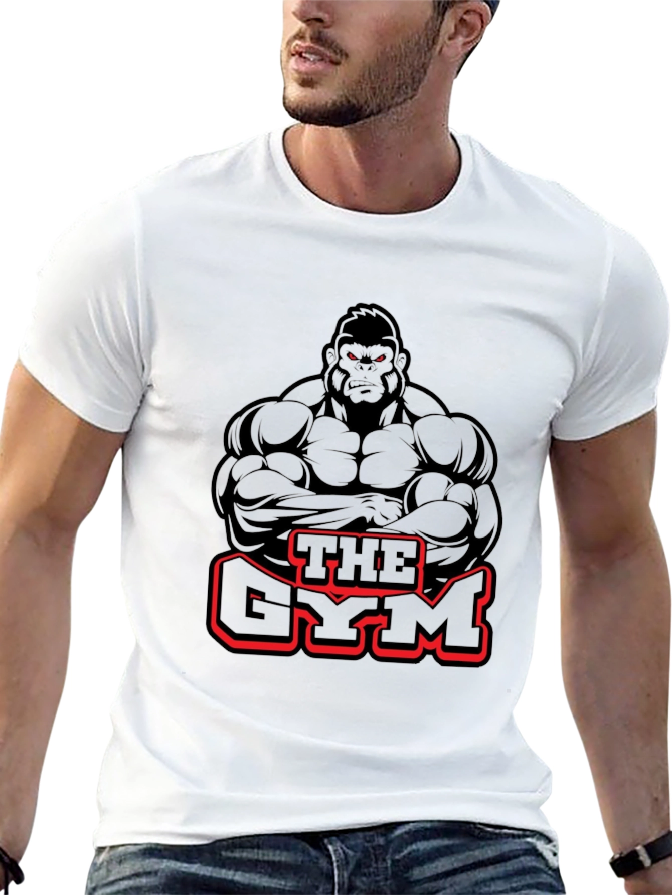 The Gym Gorilla Black Graphic T-Shirt