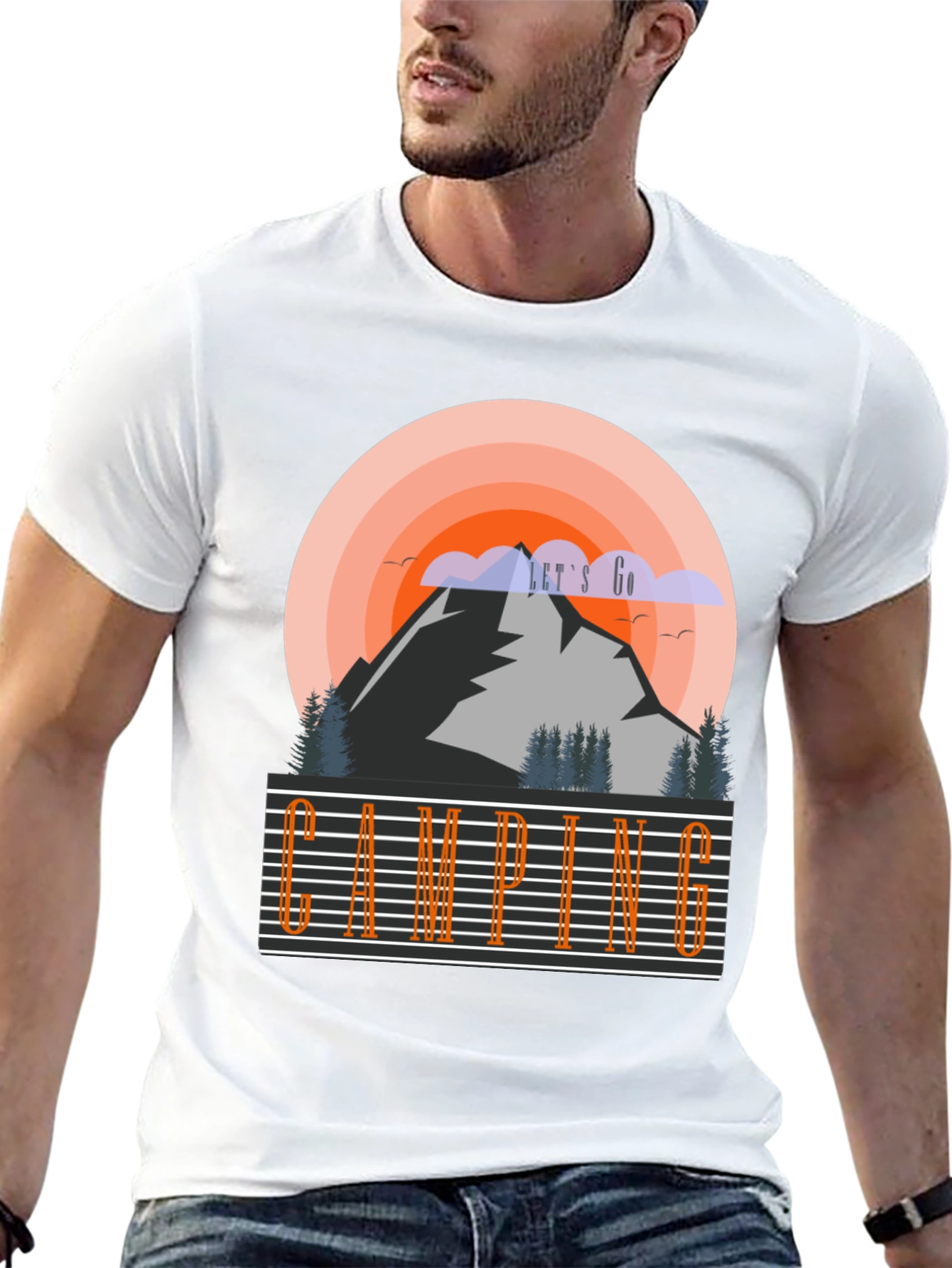 Lets Go Camping T-Shirt - Adventure Awaits!