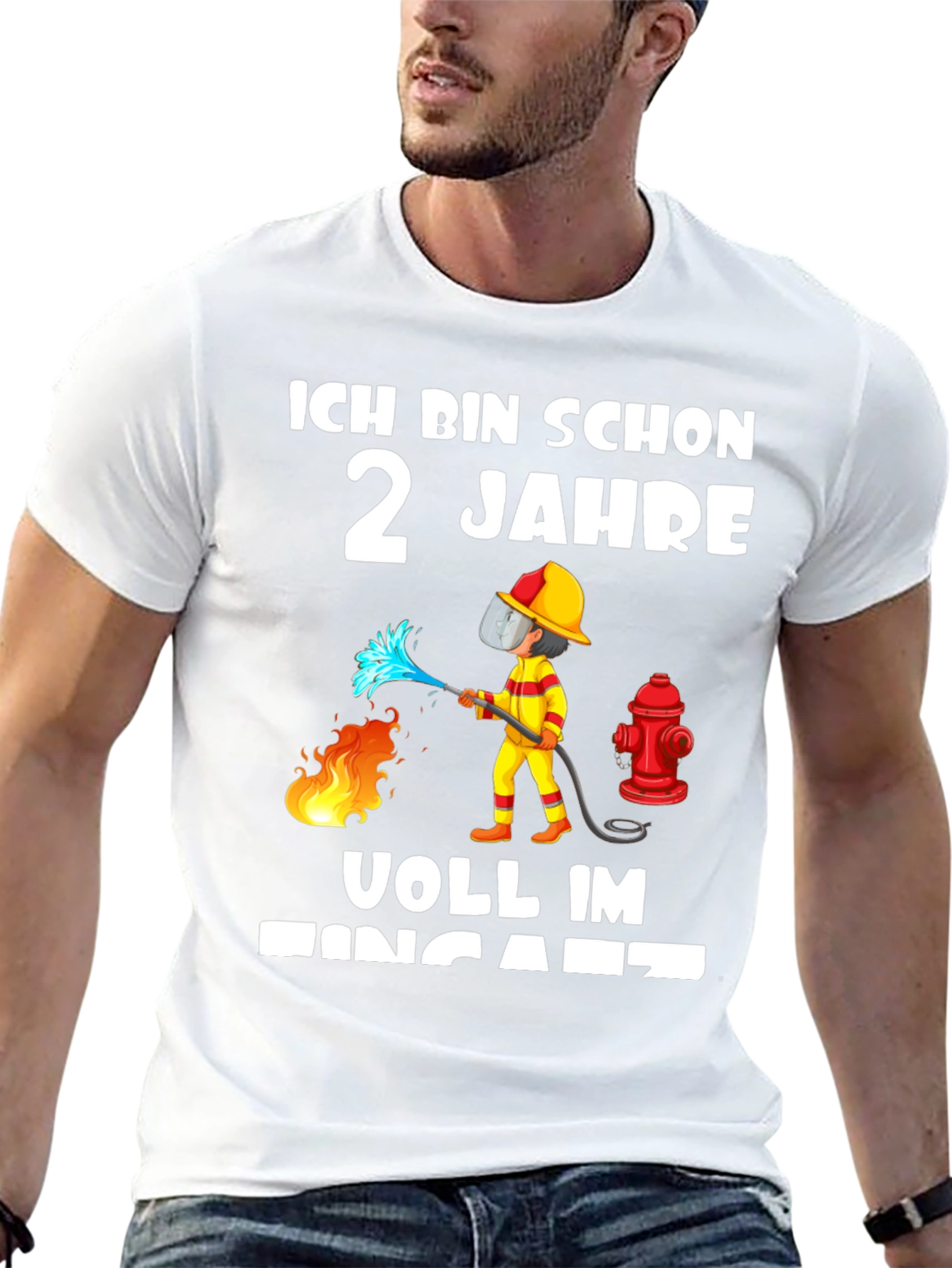 2 Jahre Feuerwehrmann T-Shirt