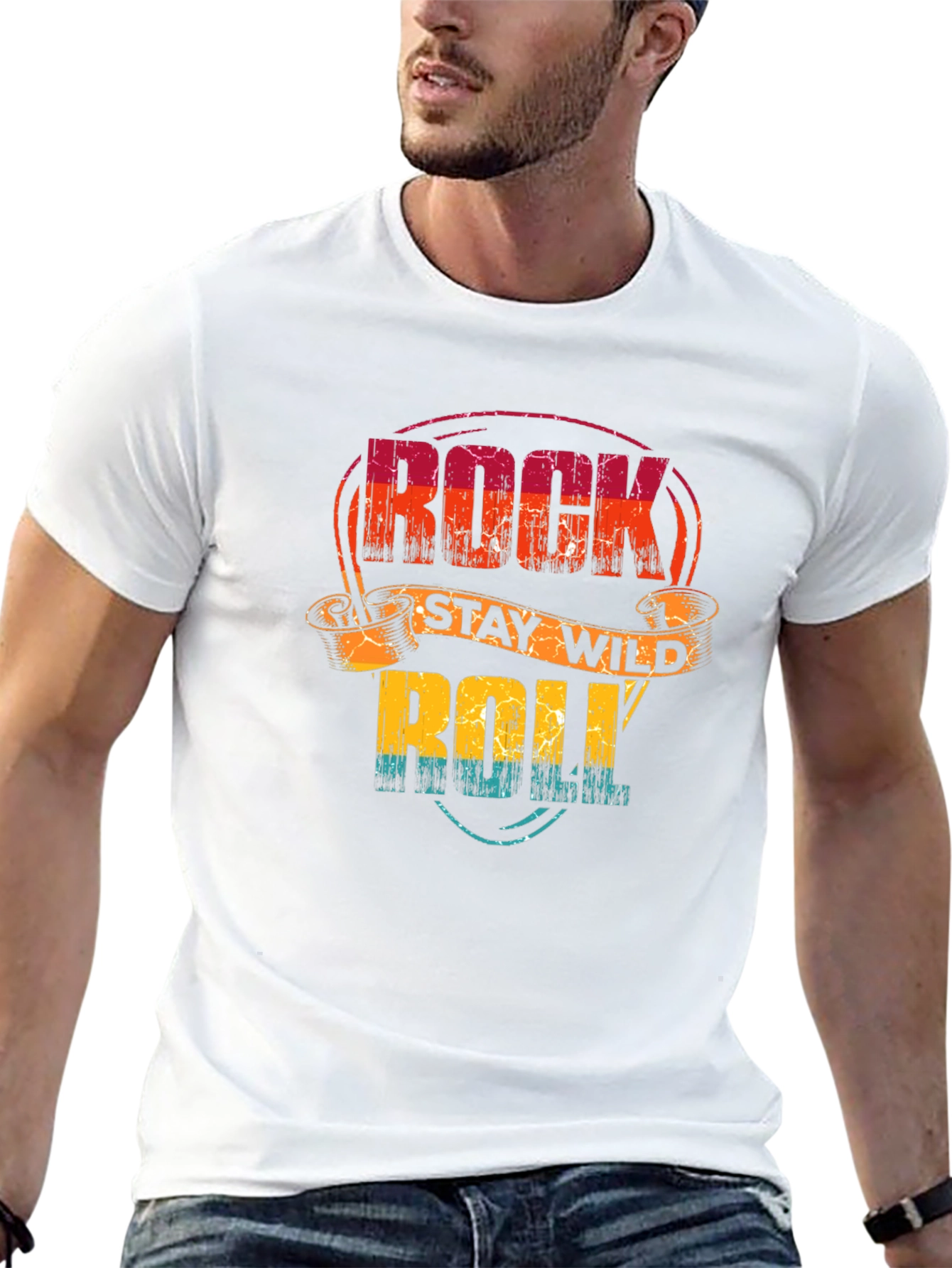 Rock Stay Wild Roll Graphic Tee