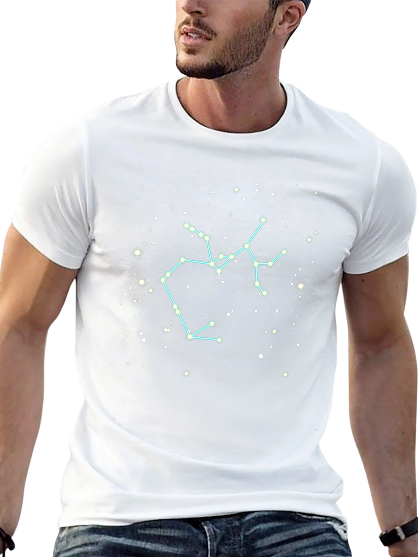 Sagittarius Constellation Graphic Tee - Black