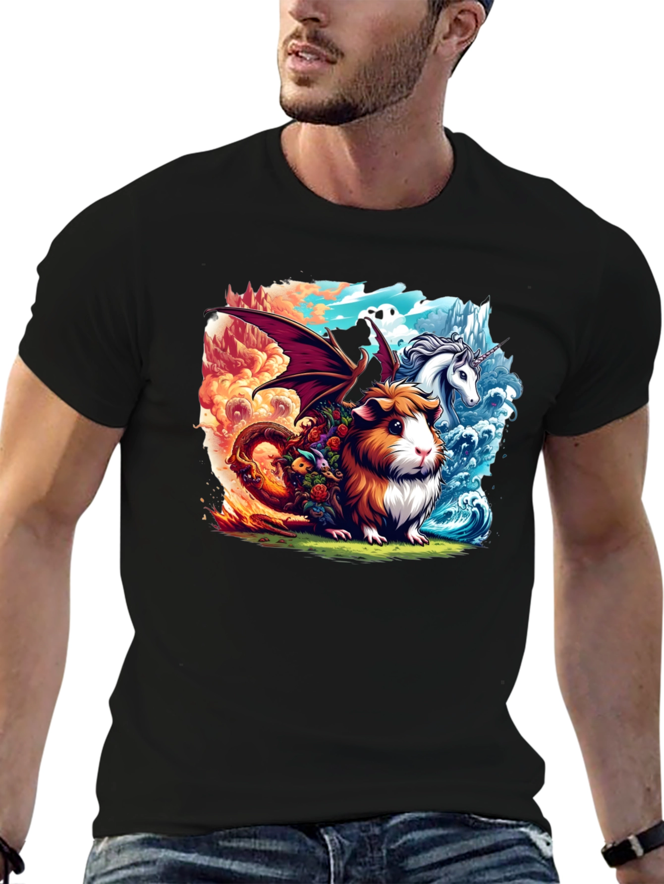 Guinea Pig Dragon Unicorn T-Shirt