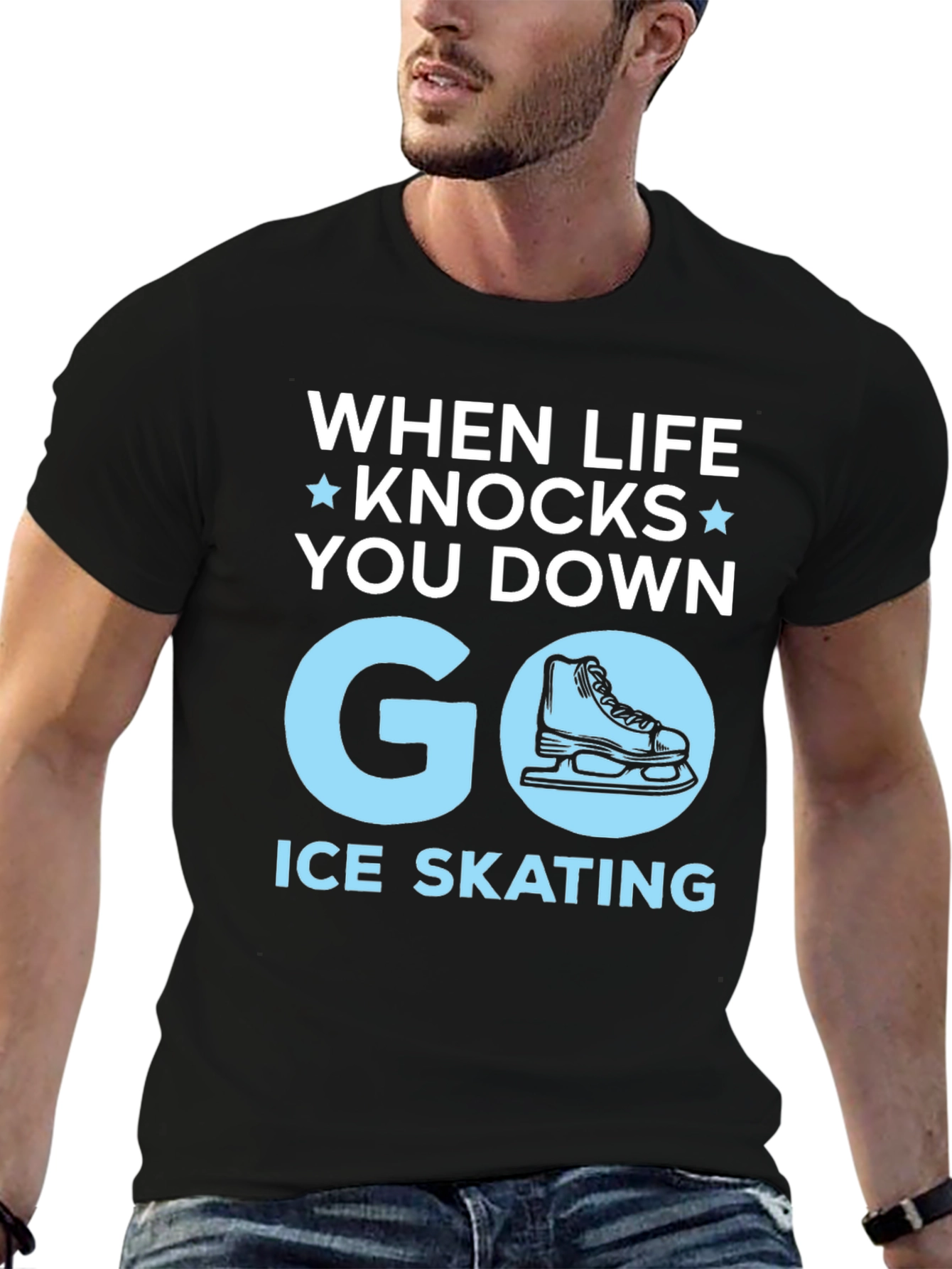 Ice Skating T-Shirt - When Life Knocks You Down
