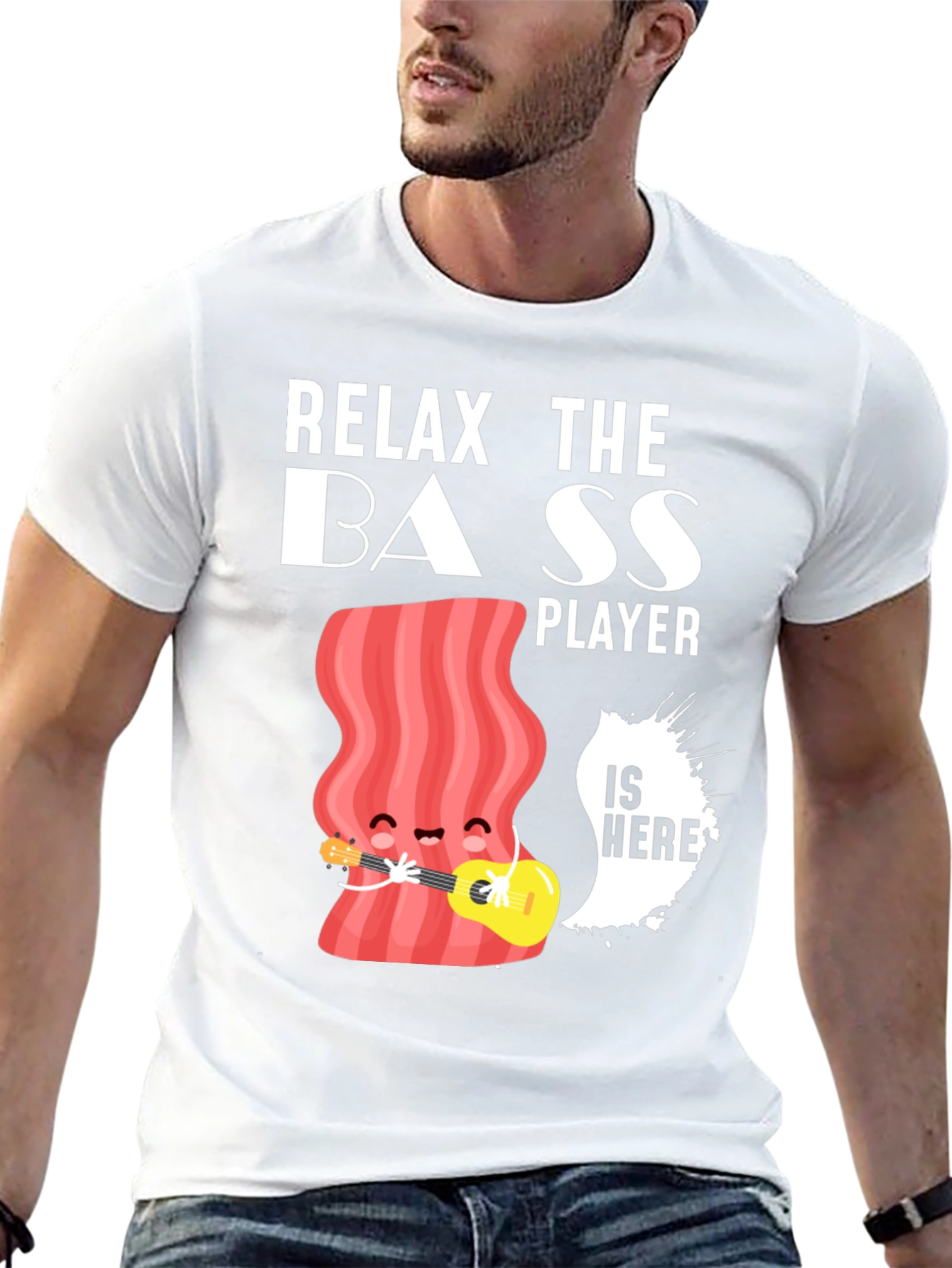 Relax The Bass Player Funny Graphic T-Shirt