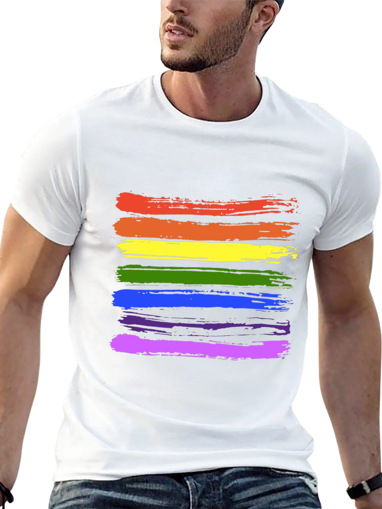 Rainbow Pride Brushstroke T-Shirt