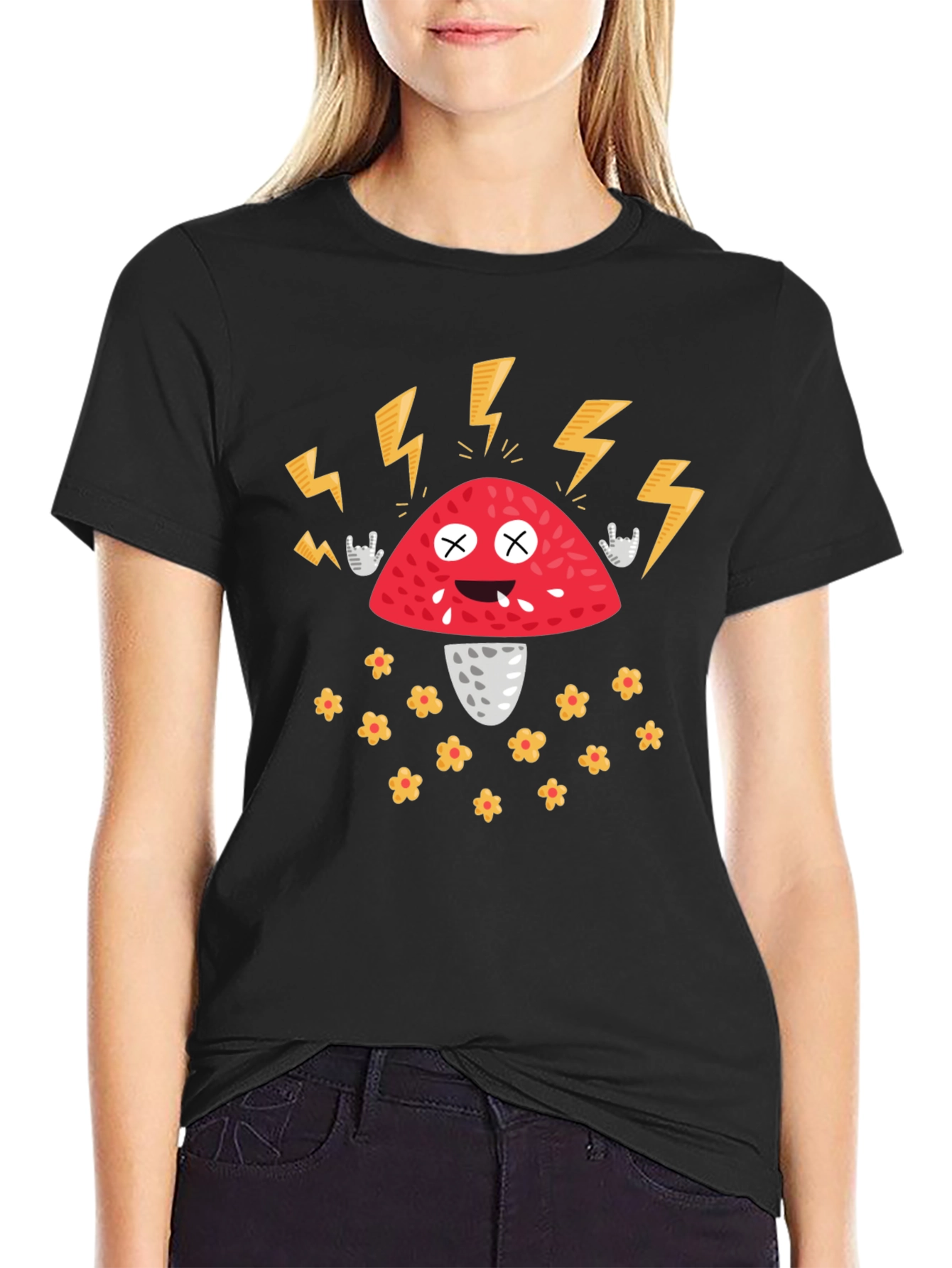 Rock On Mushroom Graphic Tee