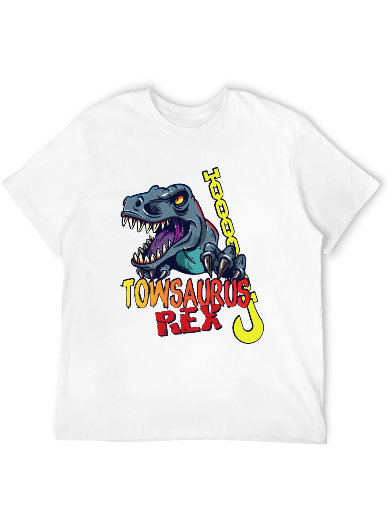 TowSaurus Rex Graphic Tee - Dino Tow Truck T-Shirt
