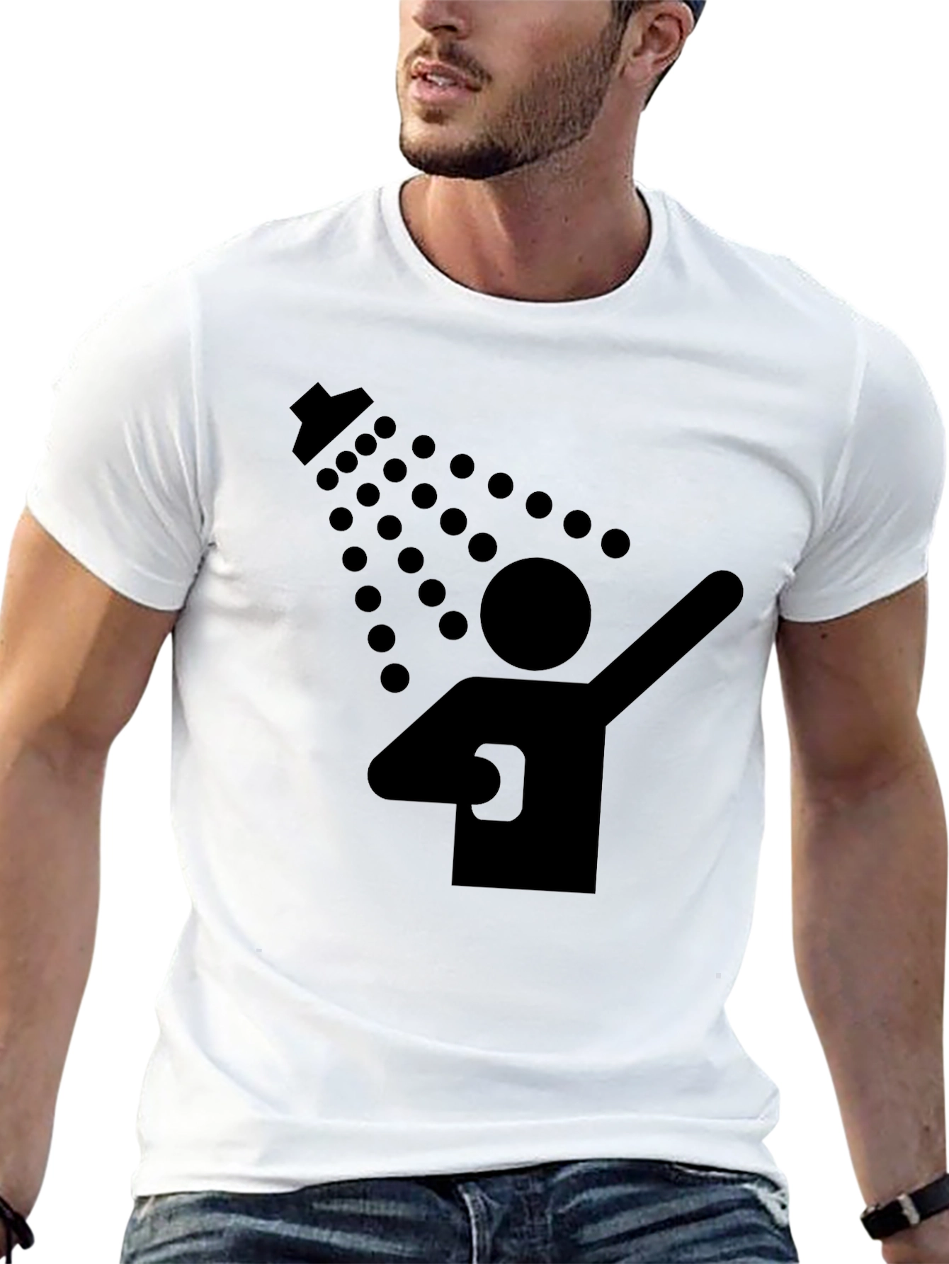 Shower Dab Funny Graphic T-Shirt