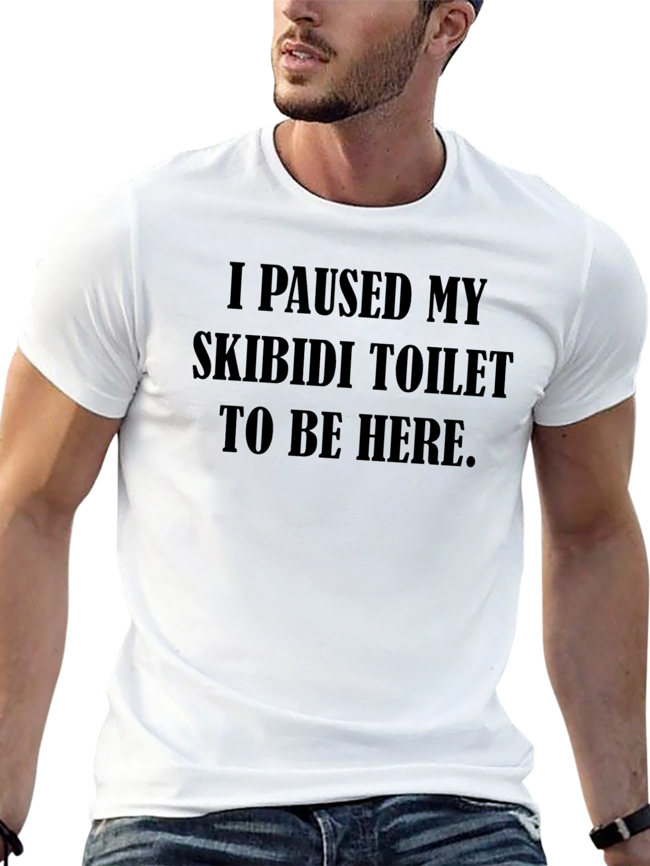 I Paused My Skibidi Toilet Funny Graphic Tee