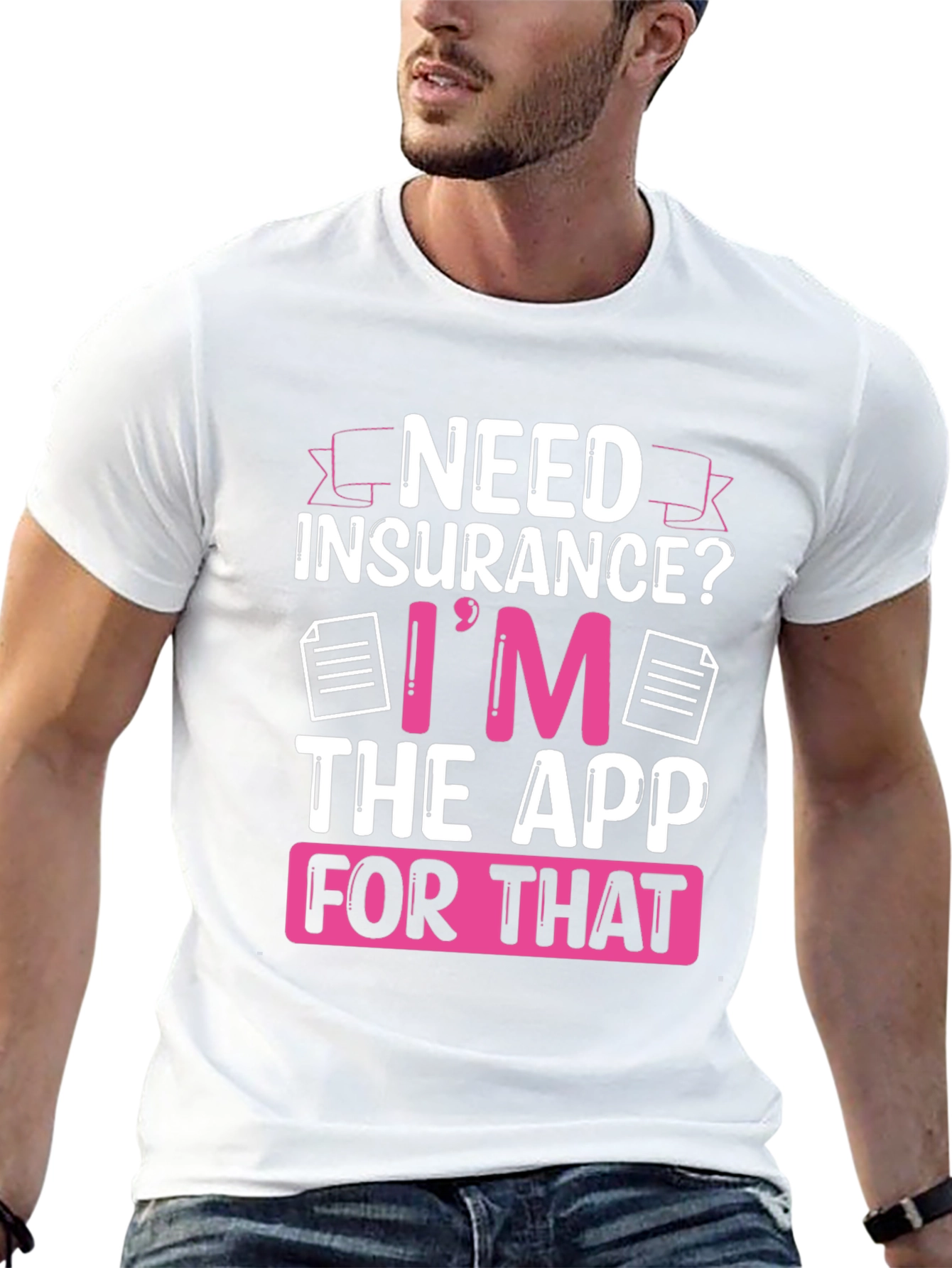 Need Insurance? Black Graphic T-Shirt