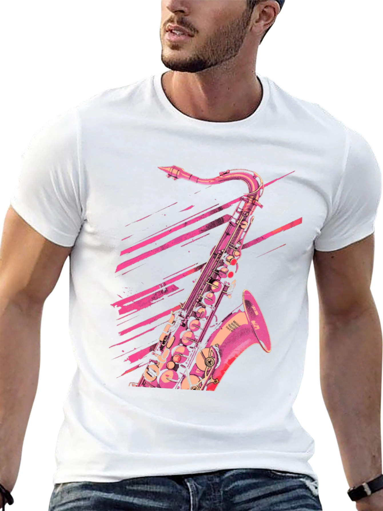 Saxophone Graphic Tee - Musicians Style