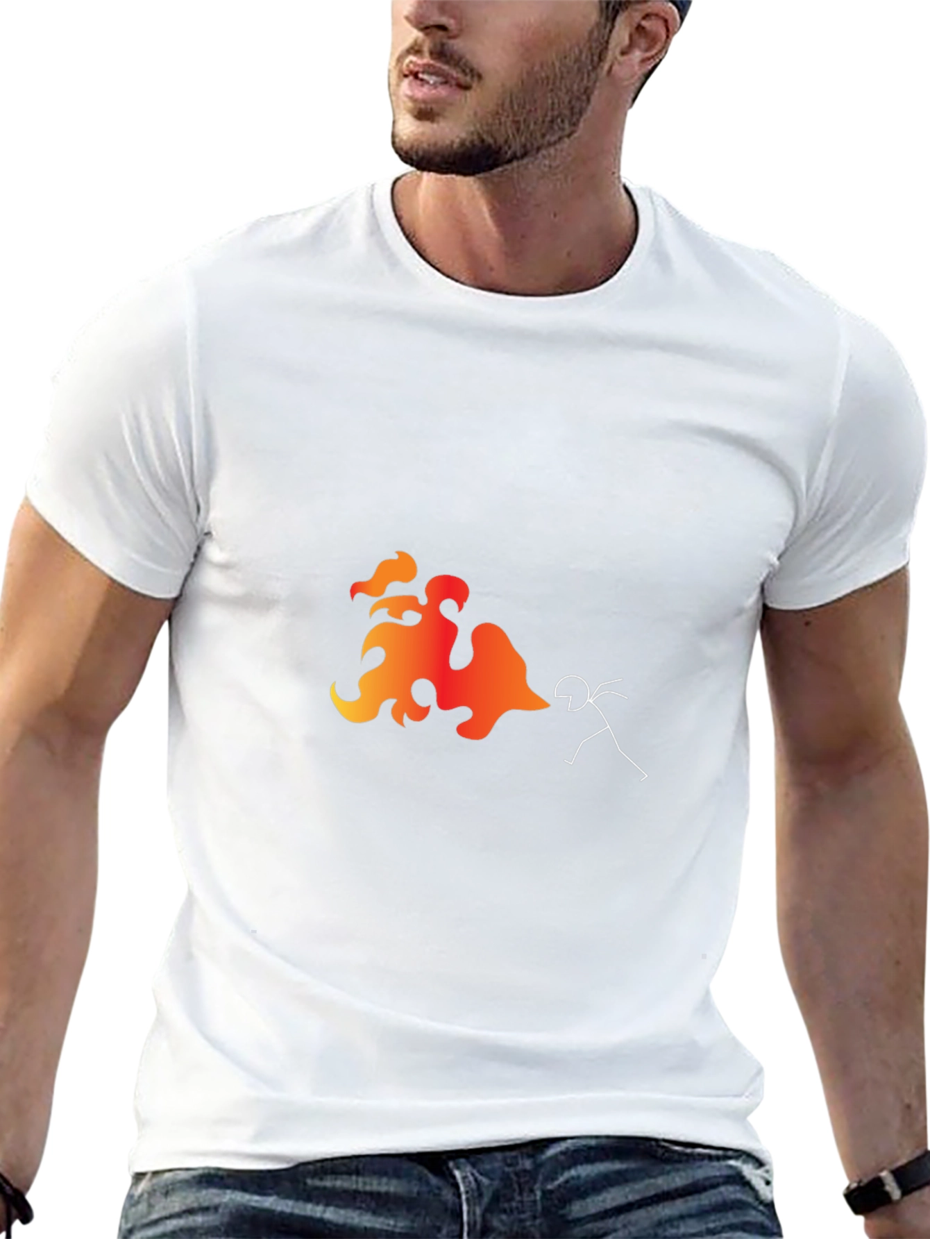 Fire Breathing Stick Figure T-Shirt