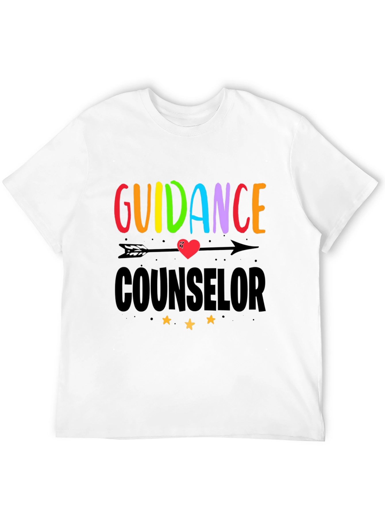 Guidance Counselor Graphic T-Shirt - Arrow Heart Design