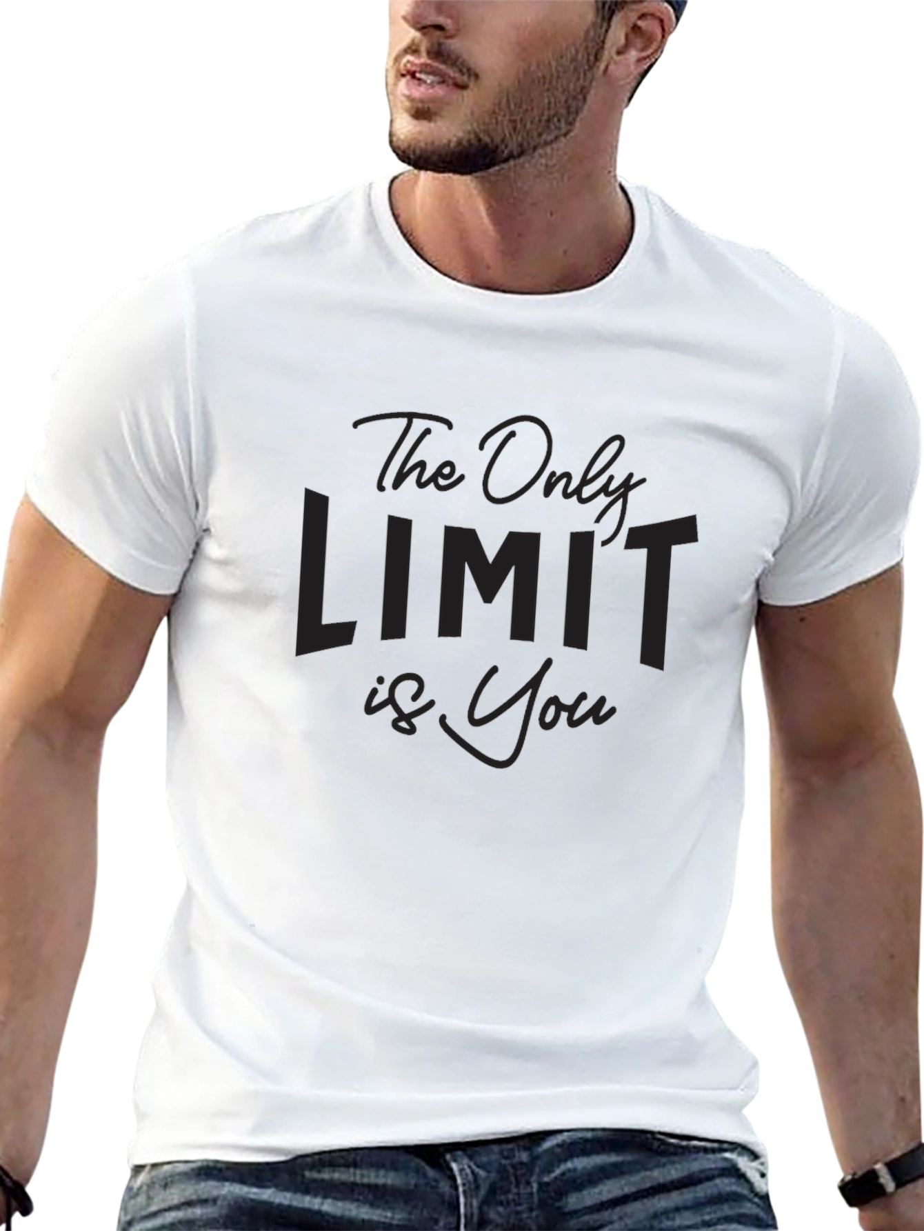Motivational The Only Limit is You Black T-Shirt