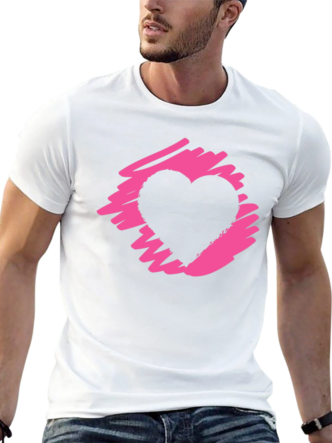 Heart Graphic Black T-Shirt