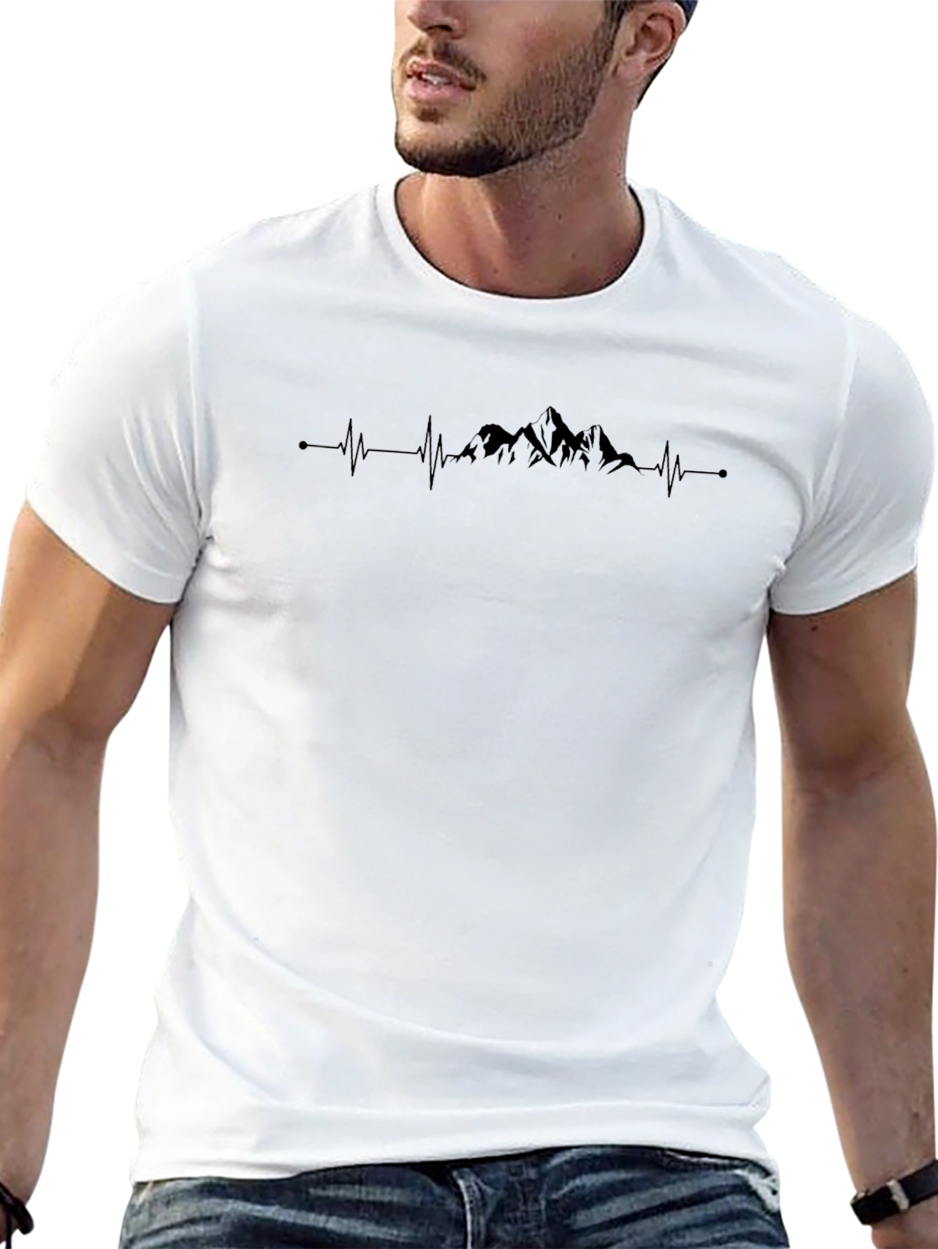 Mountain Heartbeat Graphic Tee - Adventure Awaits