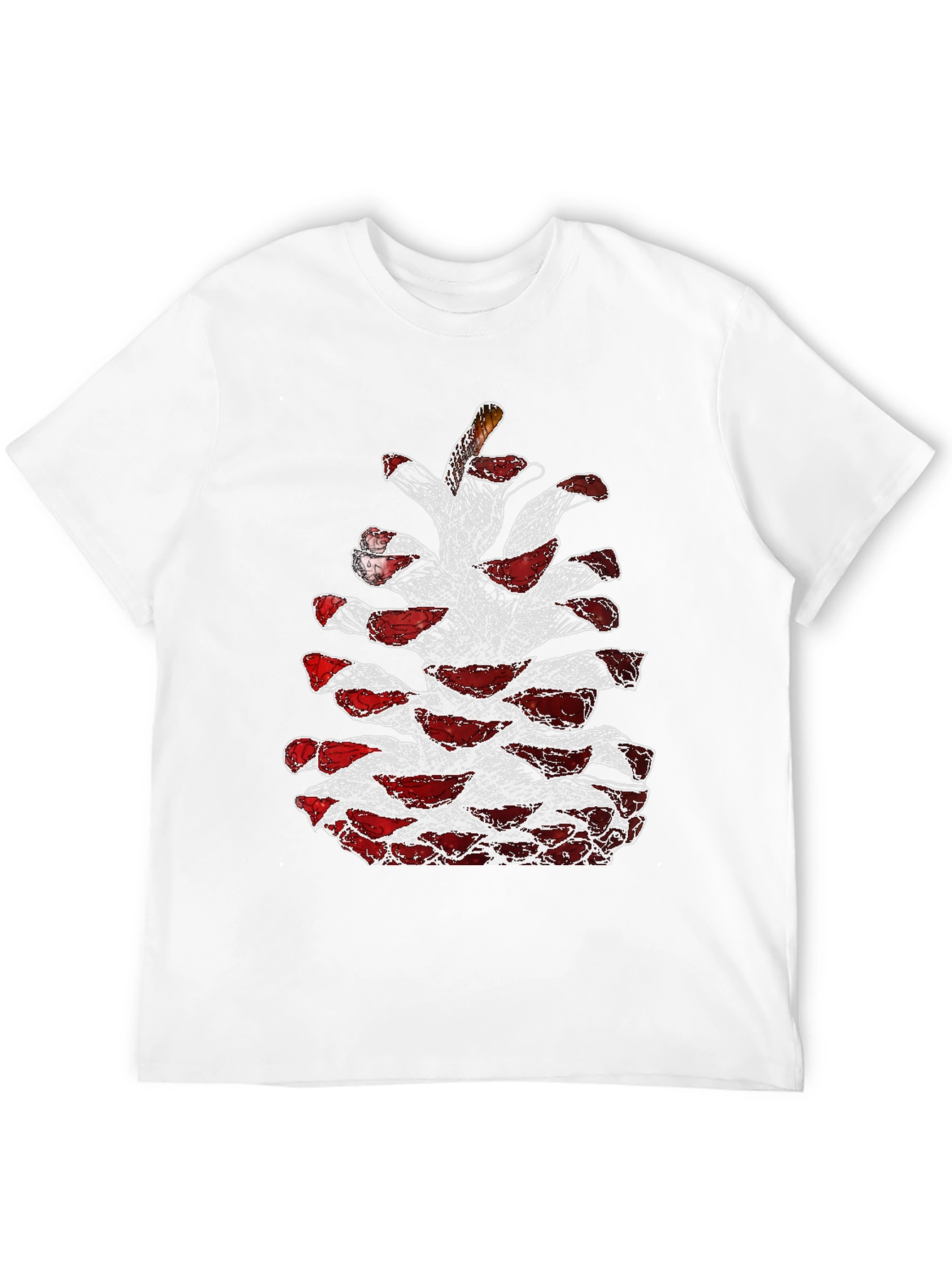 Pine Cone Graphic Tee - Unique Nature Design