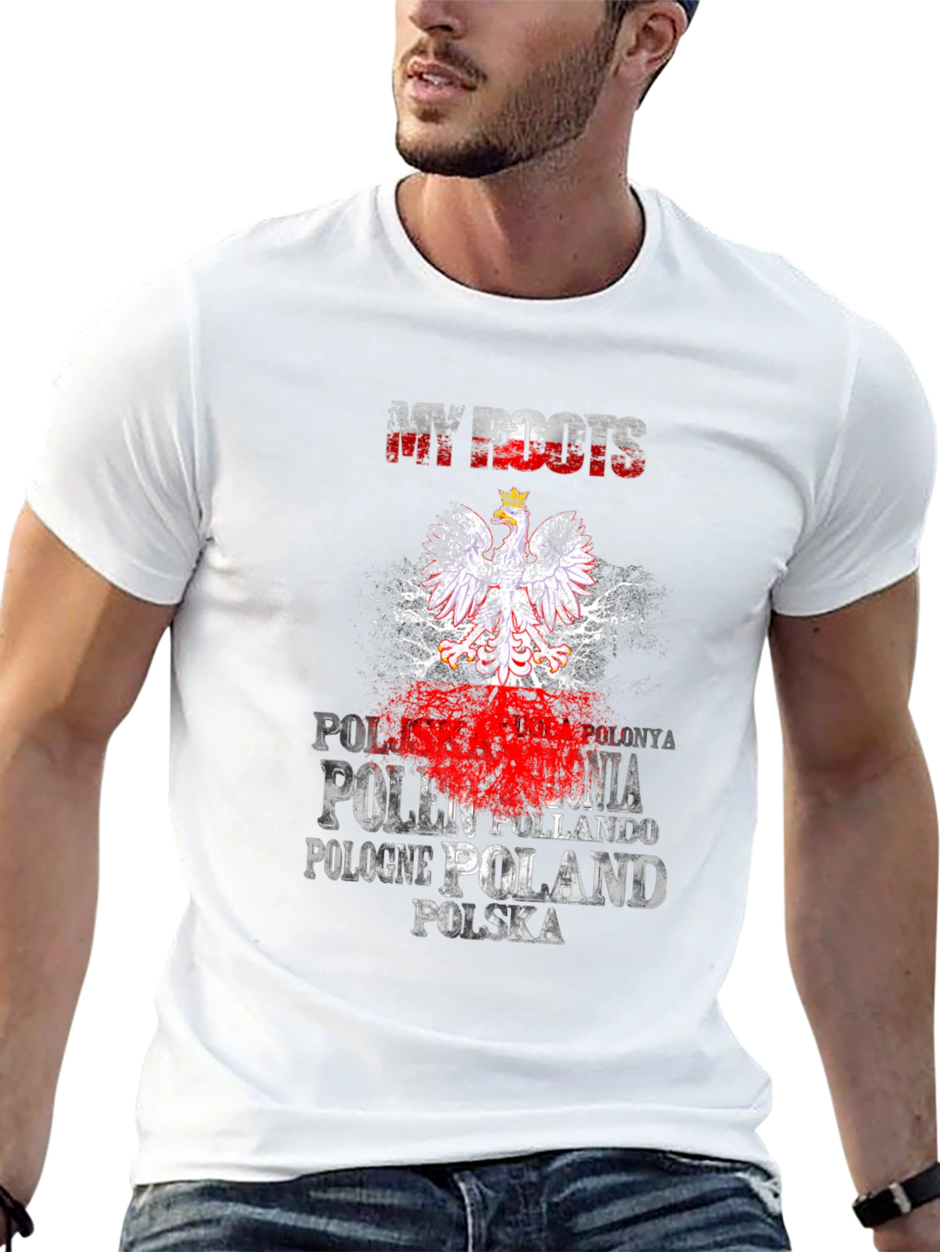 Poland Roots T-Shirt Polonia Polska Flag Pride