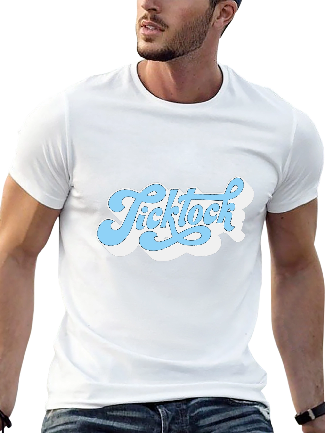 Ticktock Black Graphic Tee - Retro Style