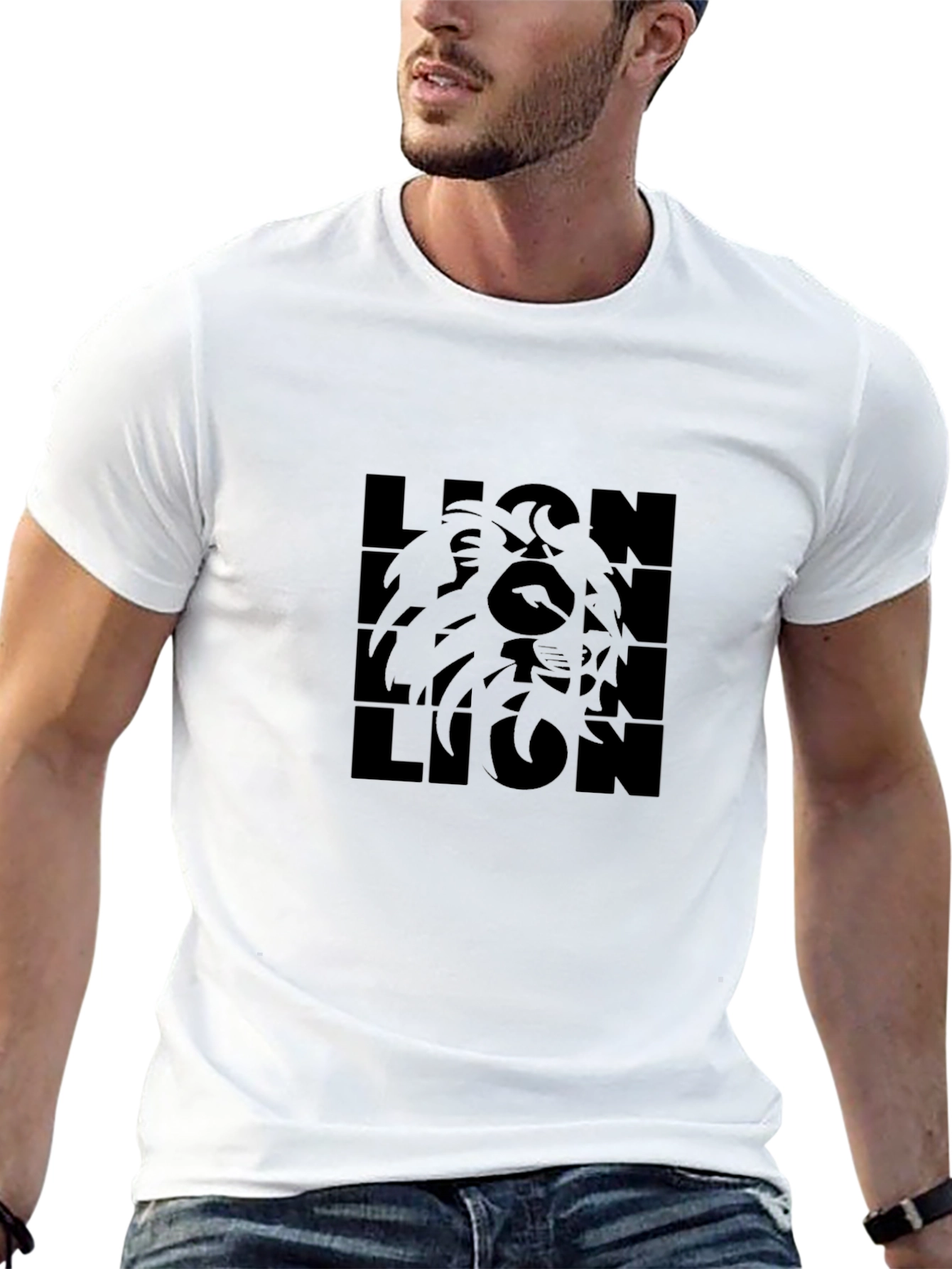 Black Lion Graphic Tee - Bold Statement T-Shirt