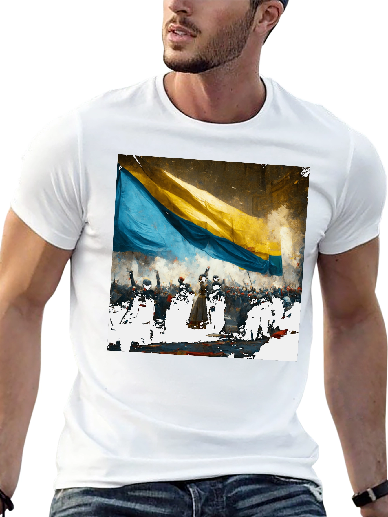 Ukraine Flag Graphic Tee - Support Ukraine