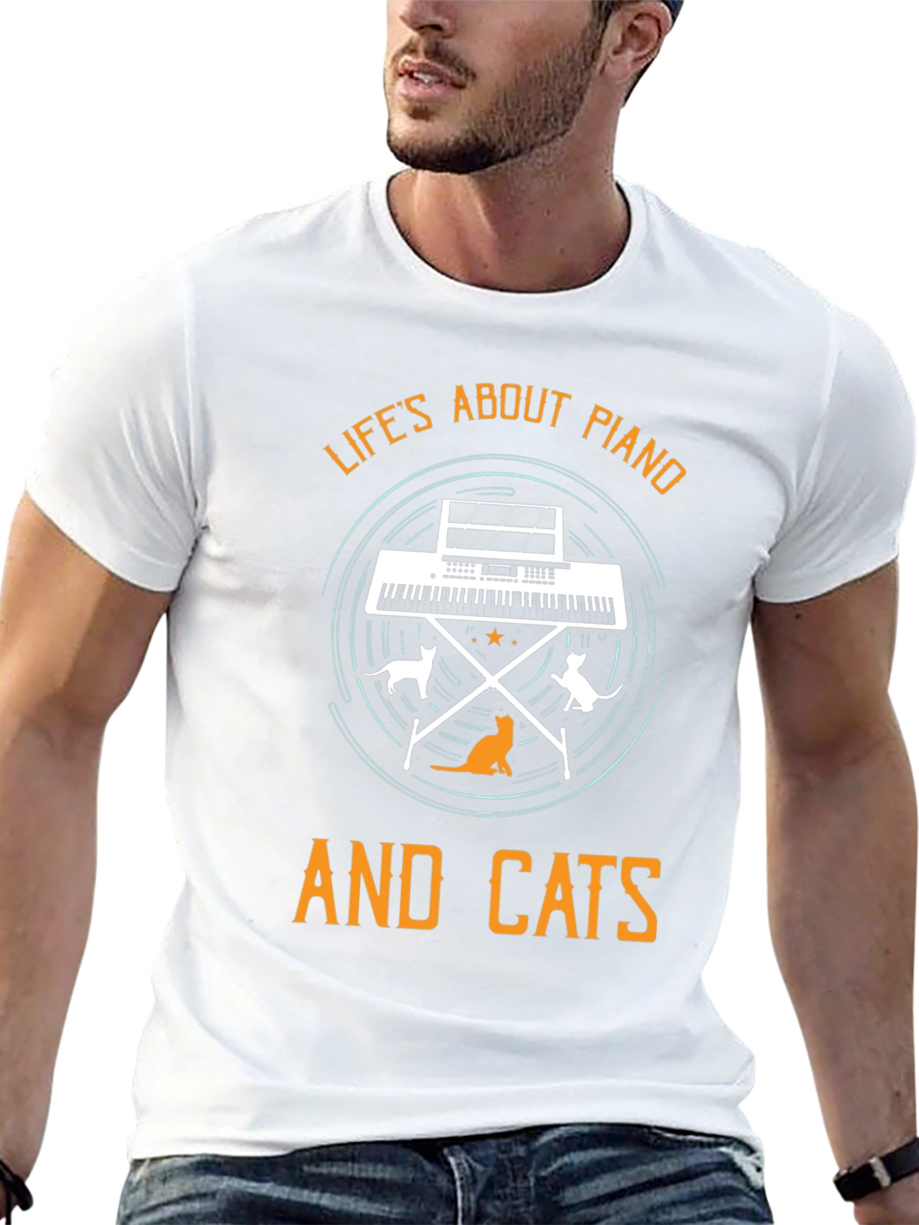 Lifes About Piano and Cats T-Shirt