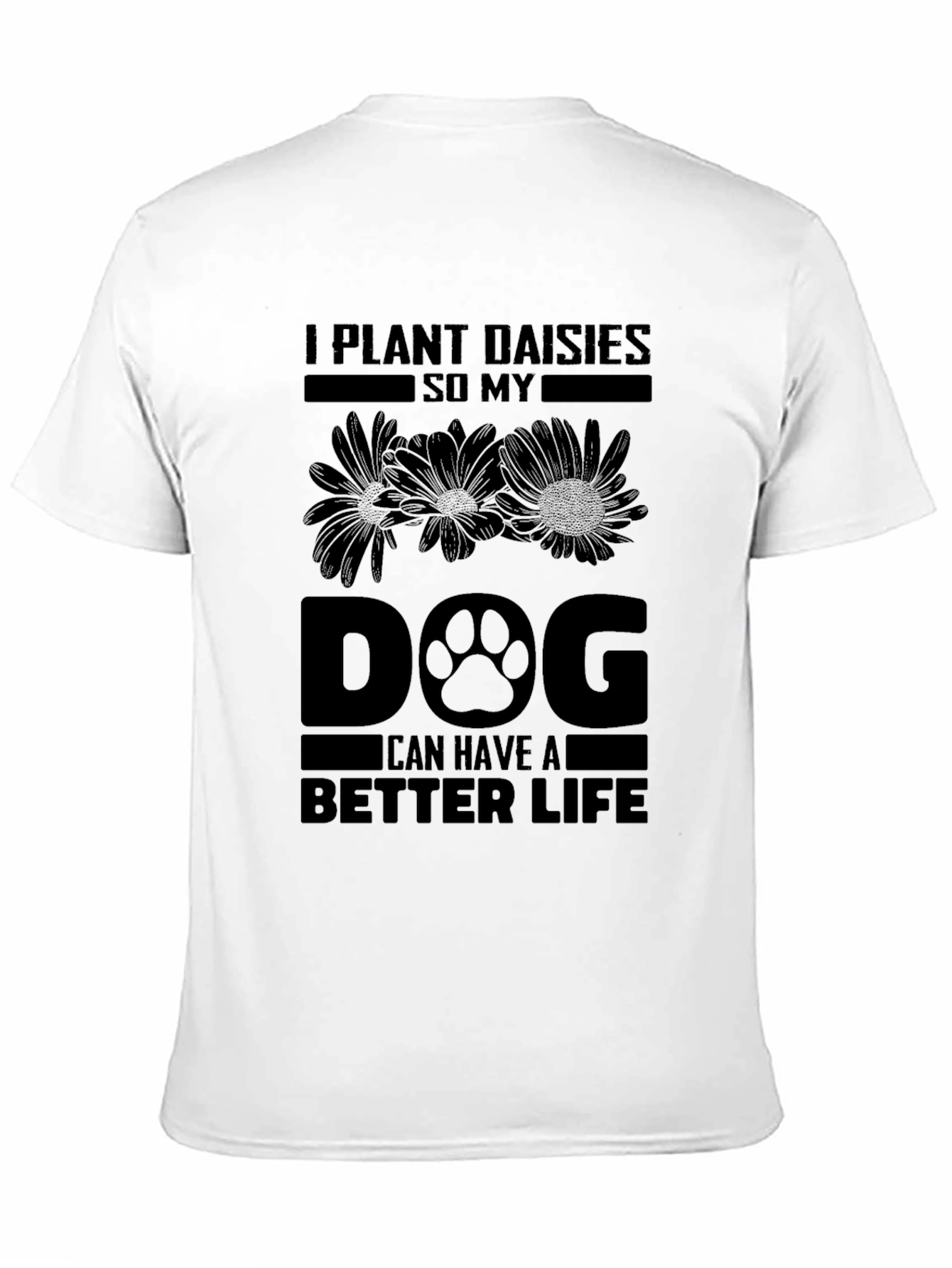 Plant Daisies Dog Life Graphic Tee